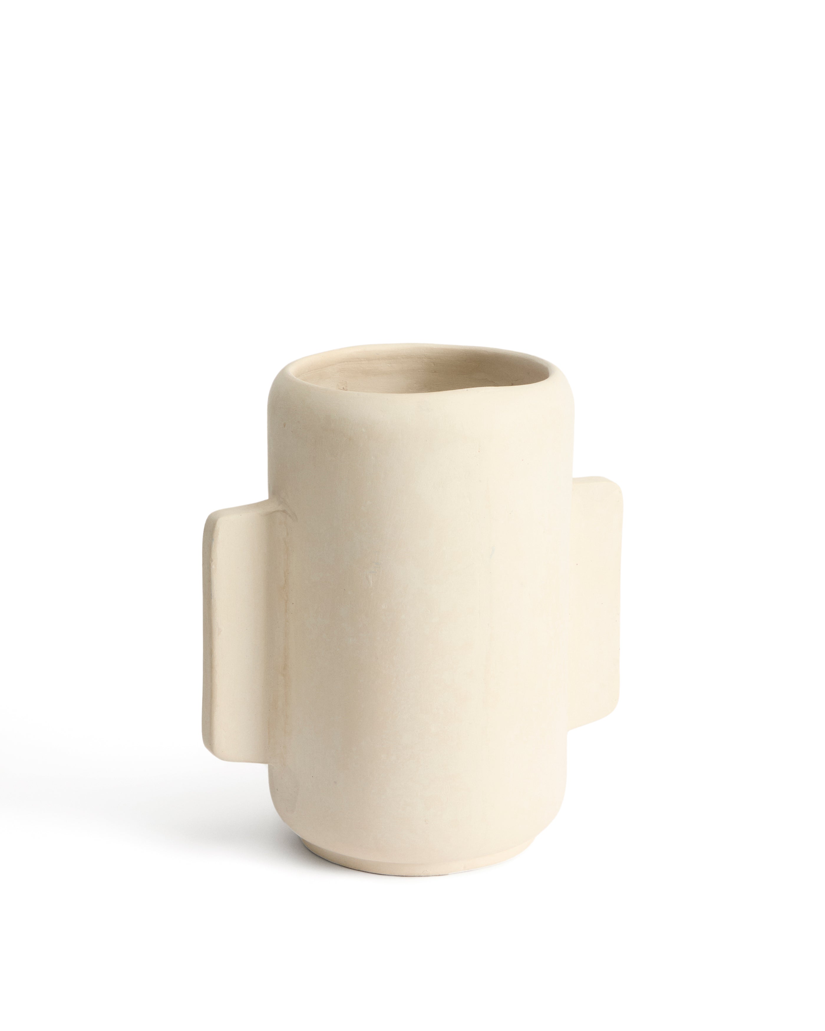Mireni papier-mâché vase beige 38 cm - Product Image