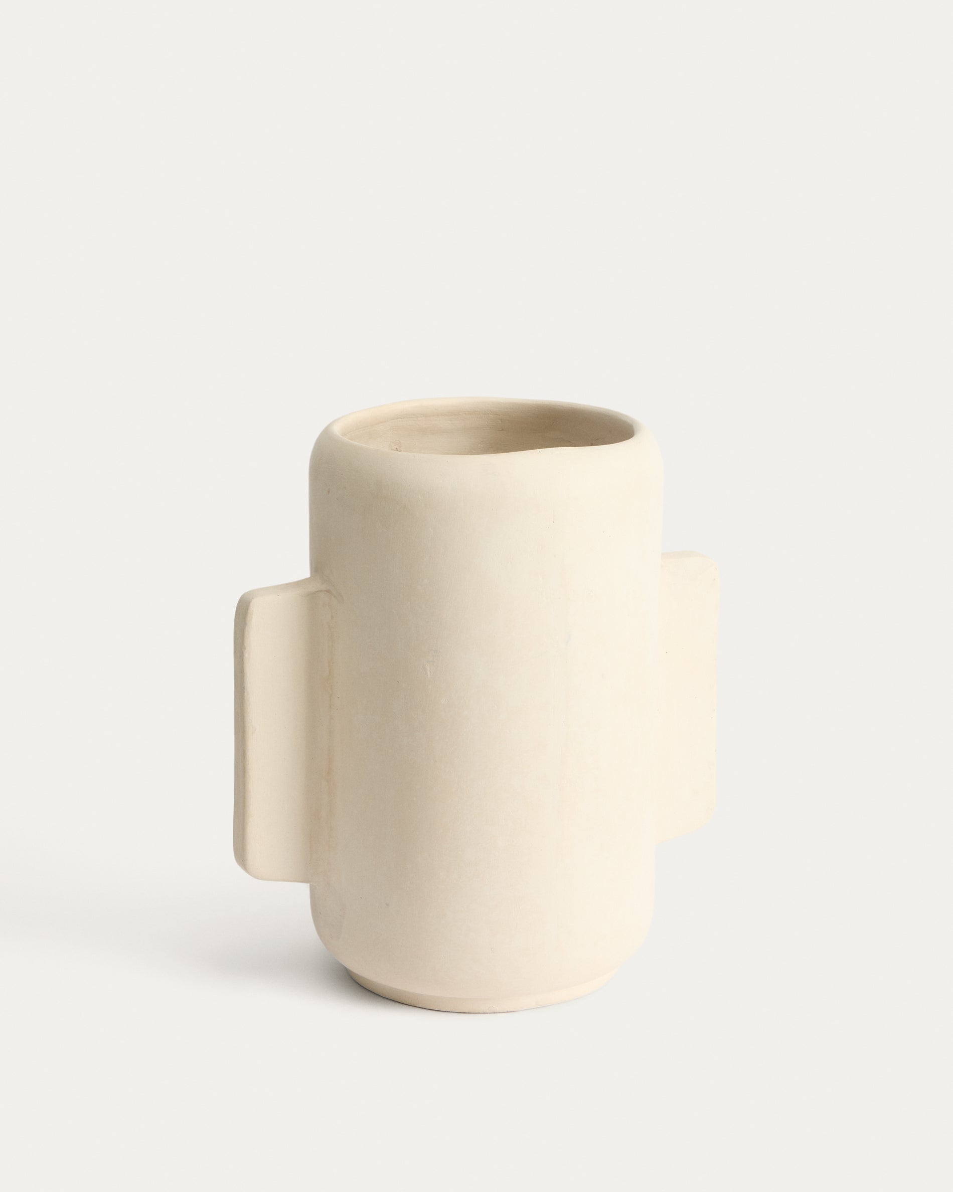 Mireni papier-mâché vase beige 38 cm - Product View