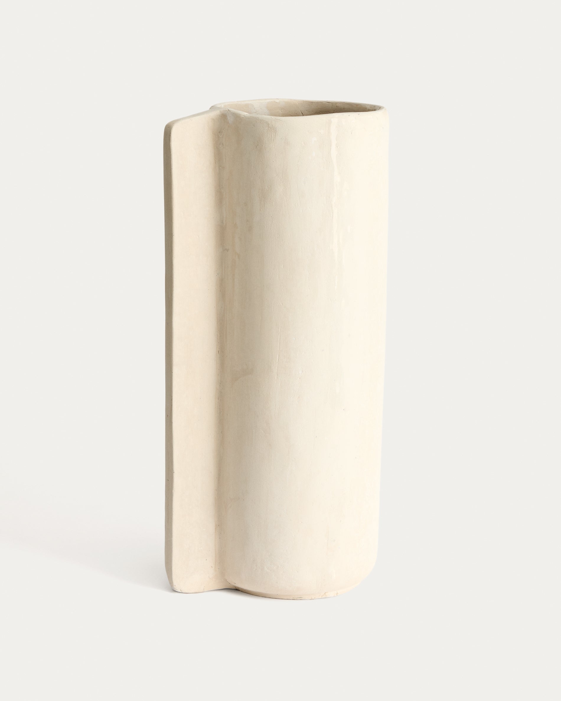 Mireni papier-mâché vase beige 67 cm - Product View