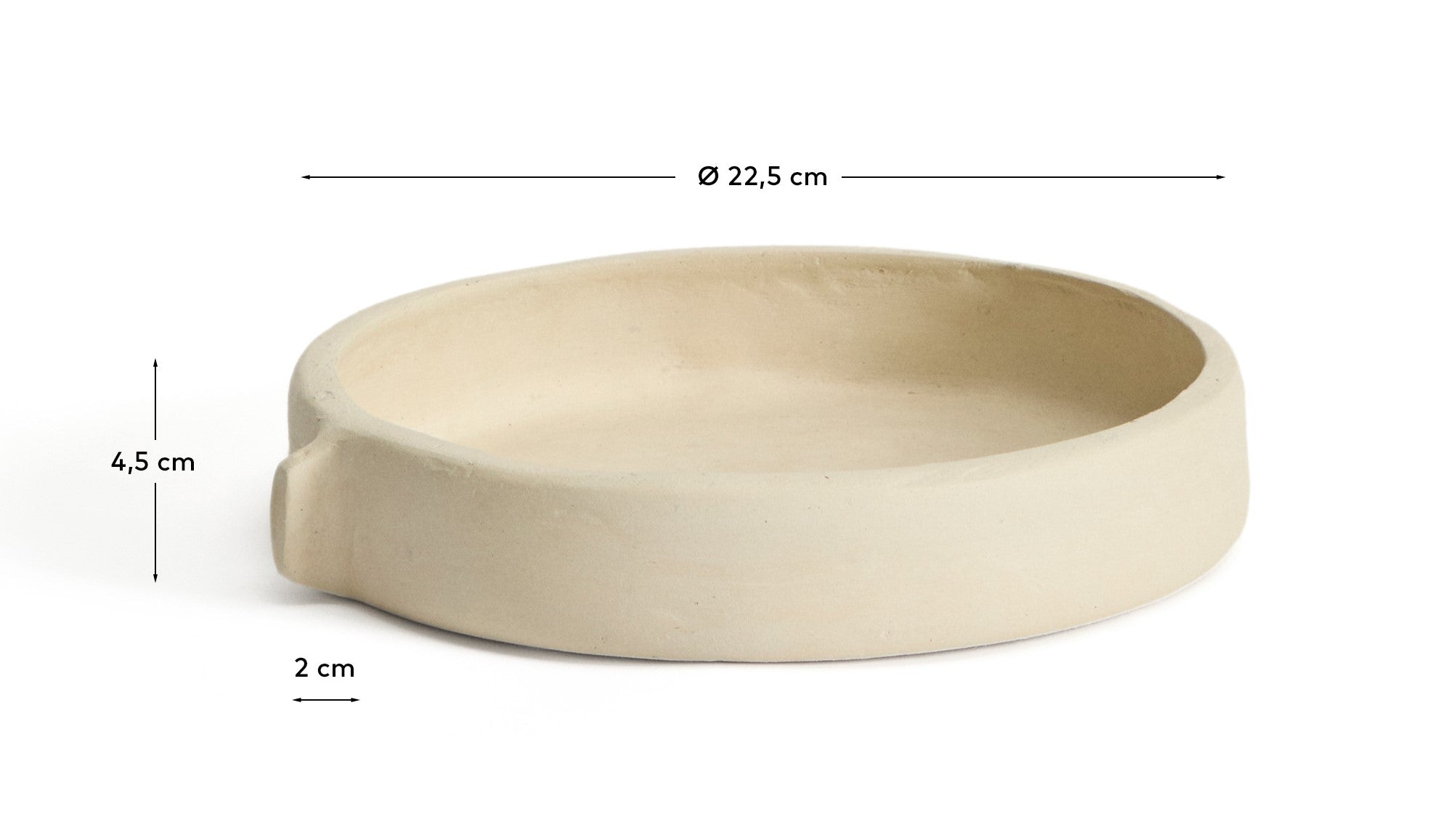 Mireni papier-mâché centrepiece beige Ø 22,5 cm - Measurements