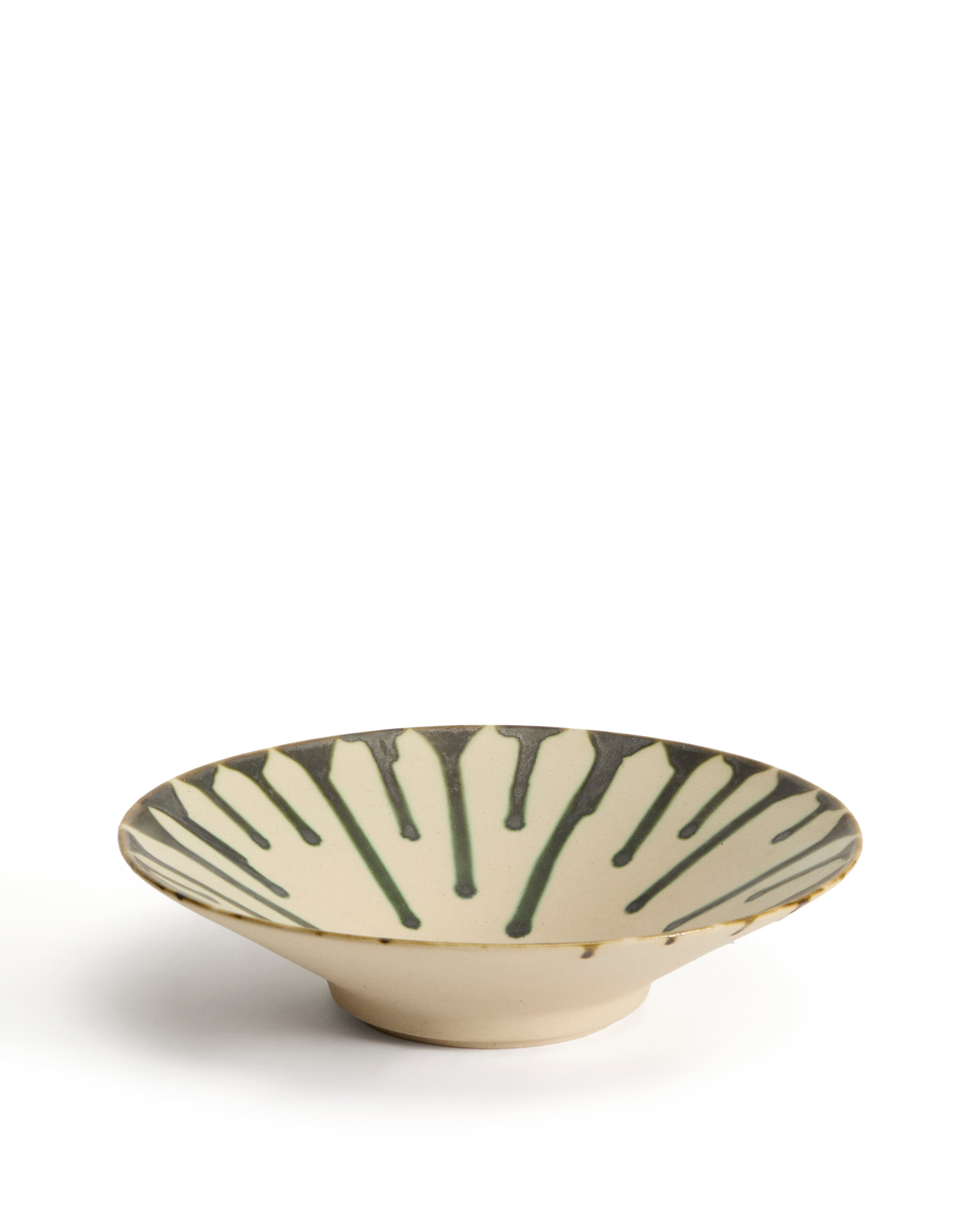 Olmera ceramic centrepiece in beige and green Ø 36.5 cm - Product Image
