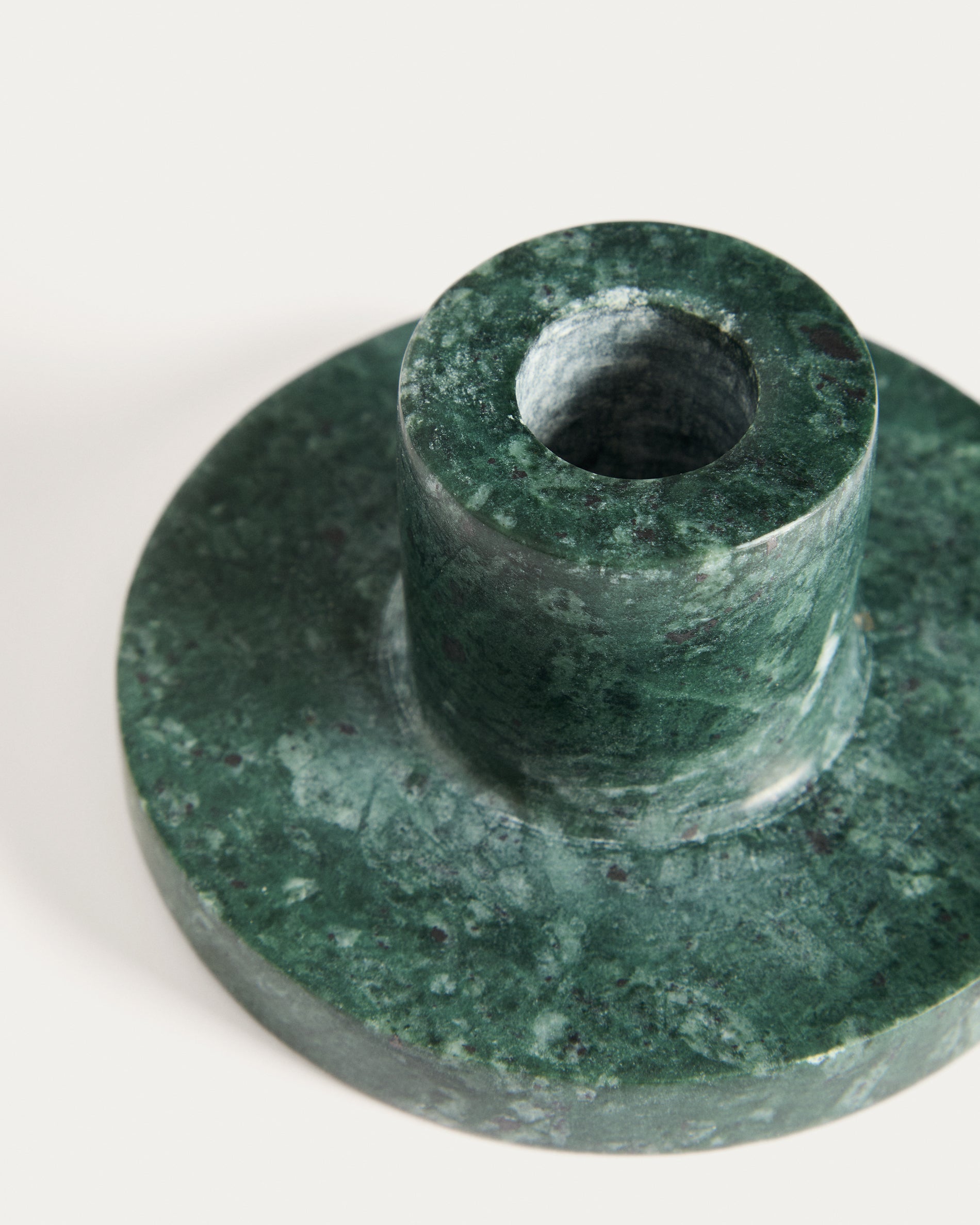 Zalvori green marble candle holder 5cm - Detail