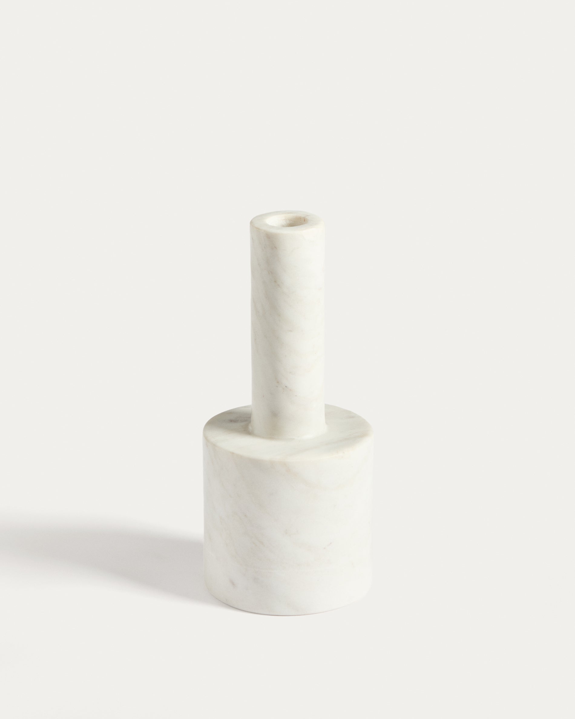 Zalvori white marble candle holder 23cm - Product View