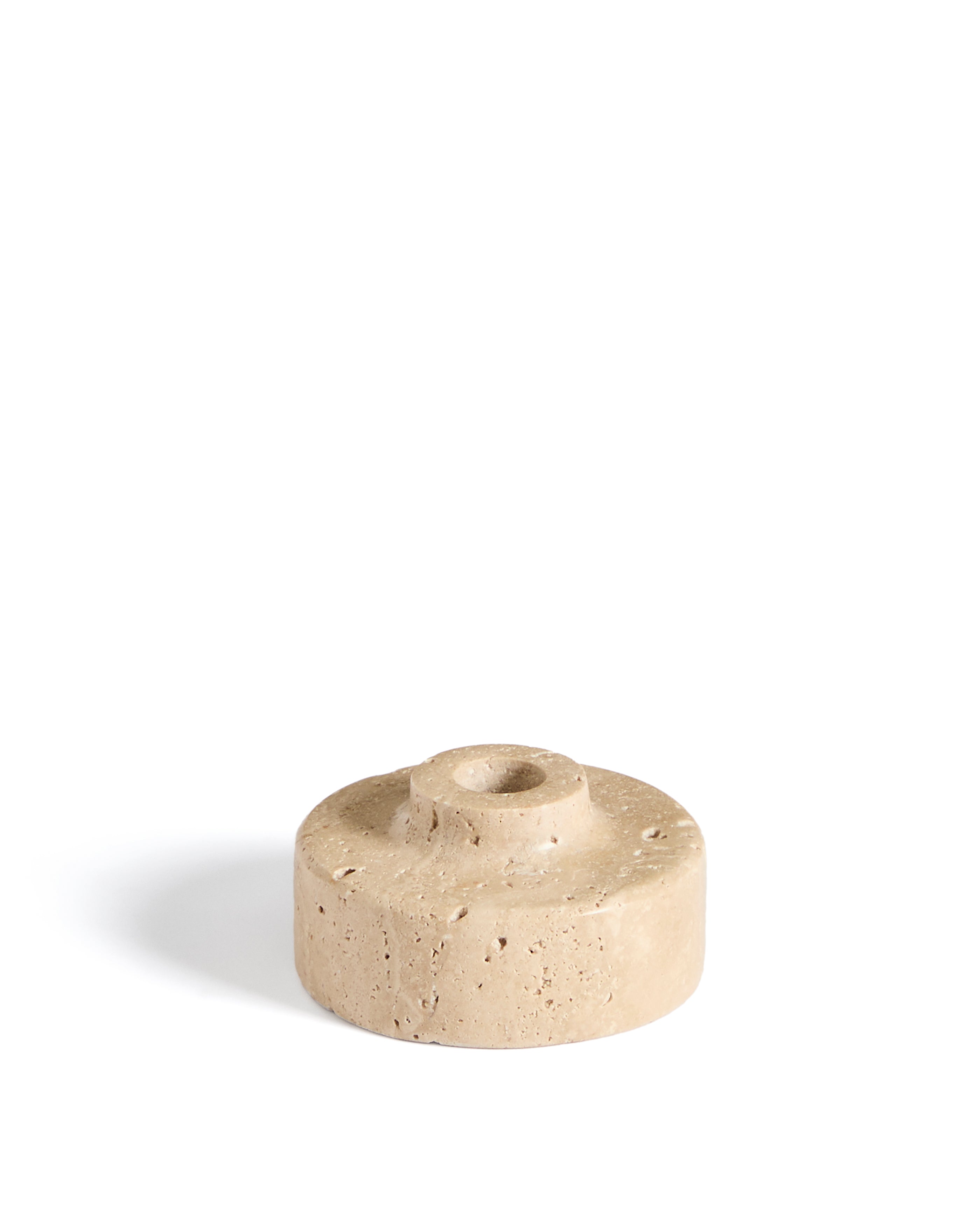 Zalvori travertine candle holder 6cm - Product Image