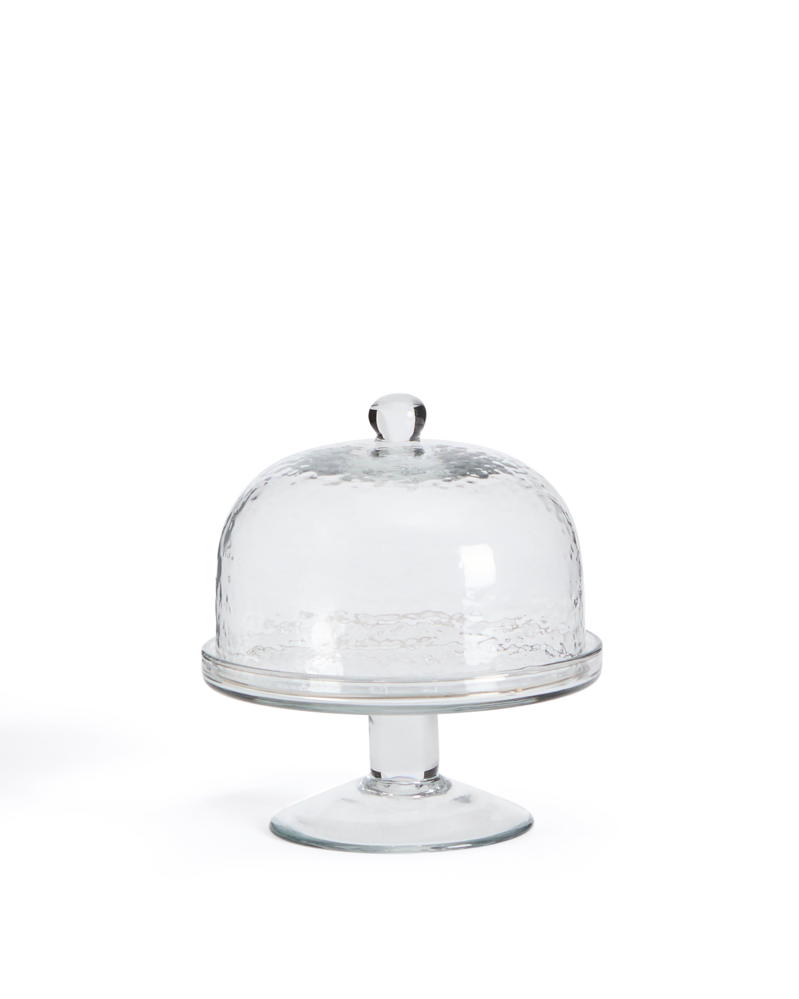 Sileia transparent recycled glass cake plate - Product Image