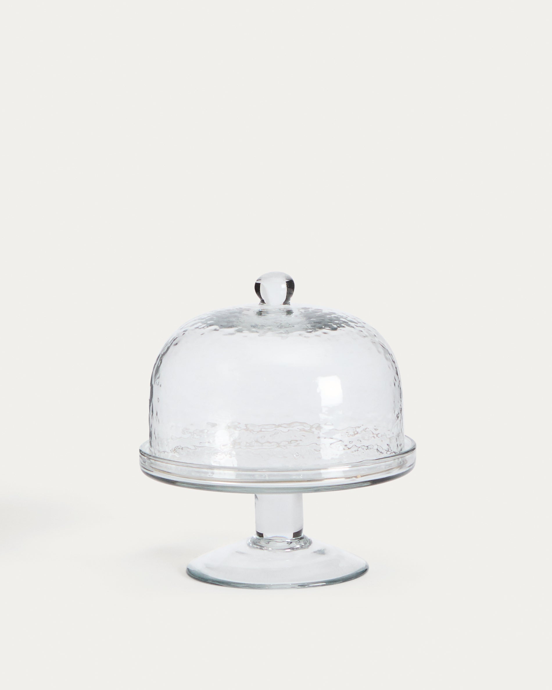 Sileia transparent recycled glass cake plate - Product View