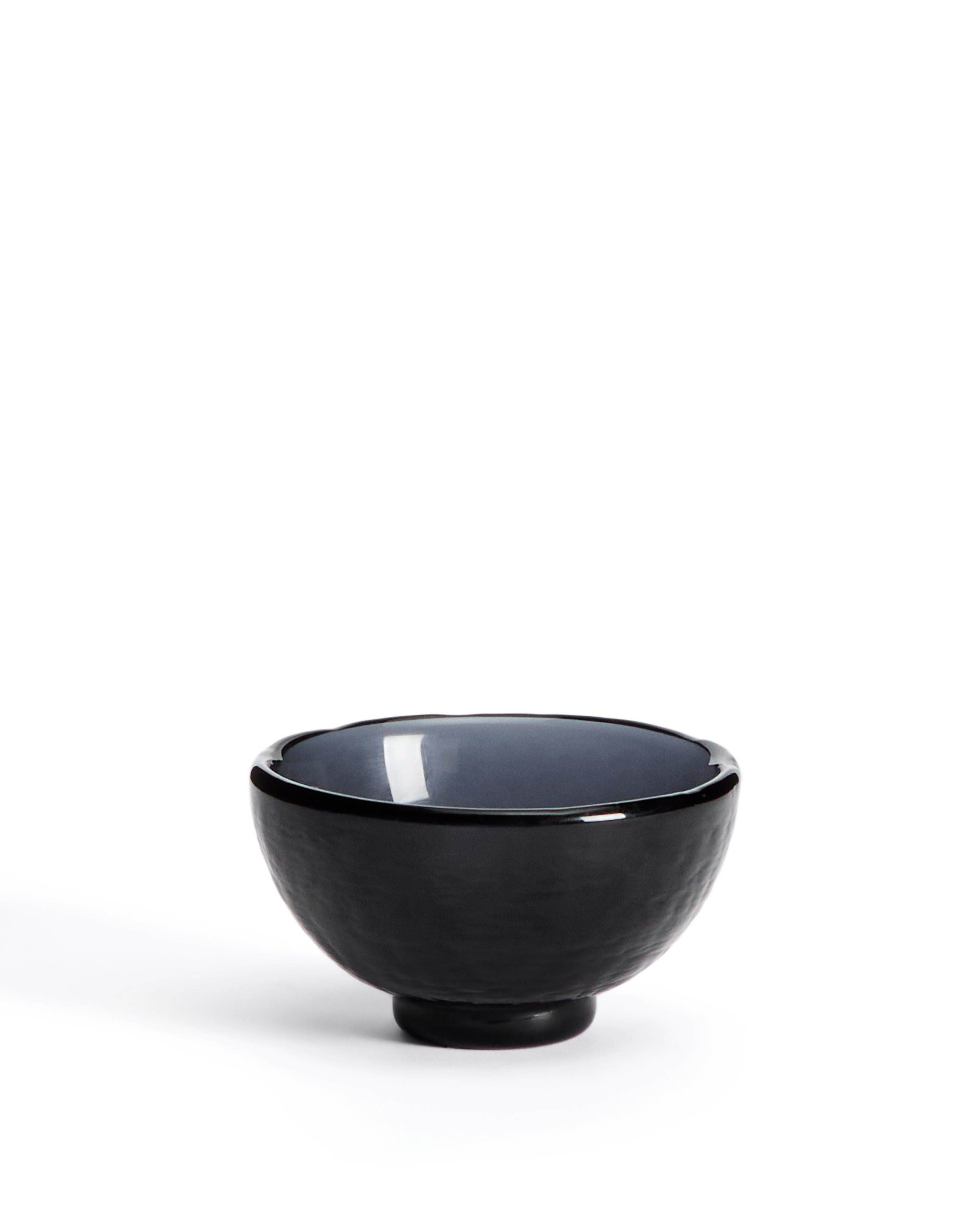 Sileia small bowl made of blue recycled glass - Product Image
