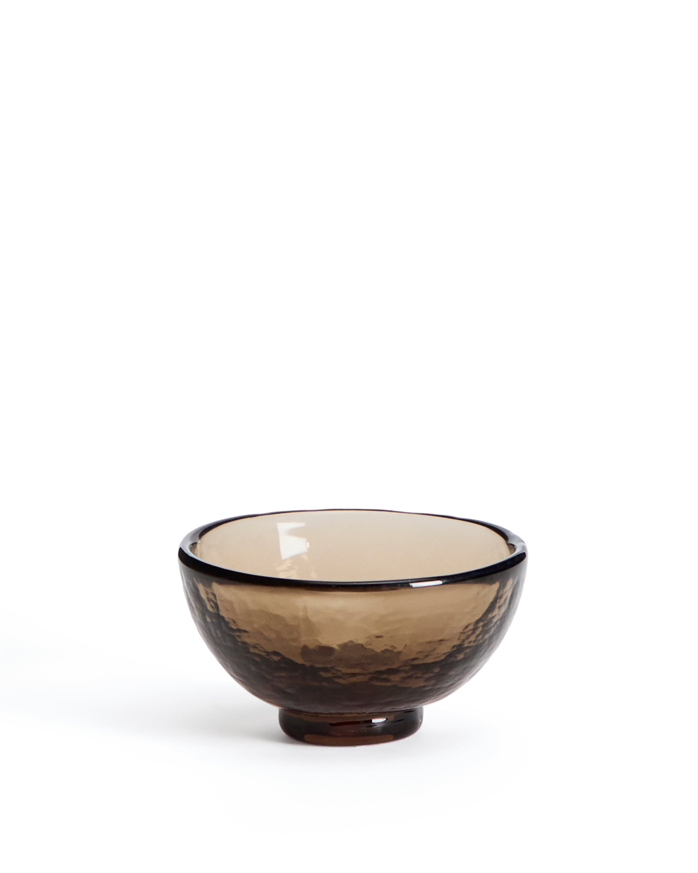 Sileia small bowl made of brown recycled glass - Product Image