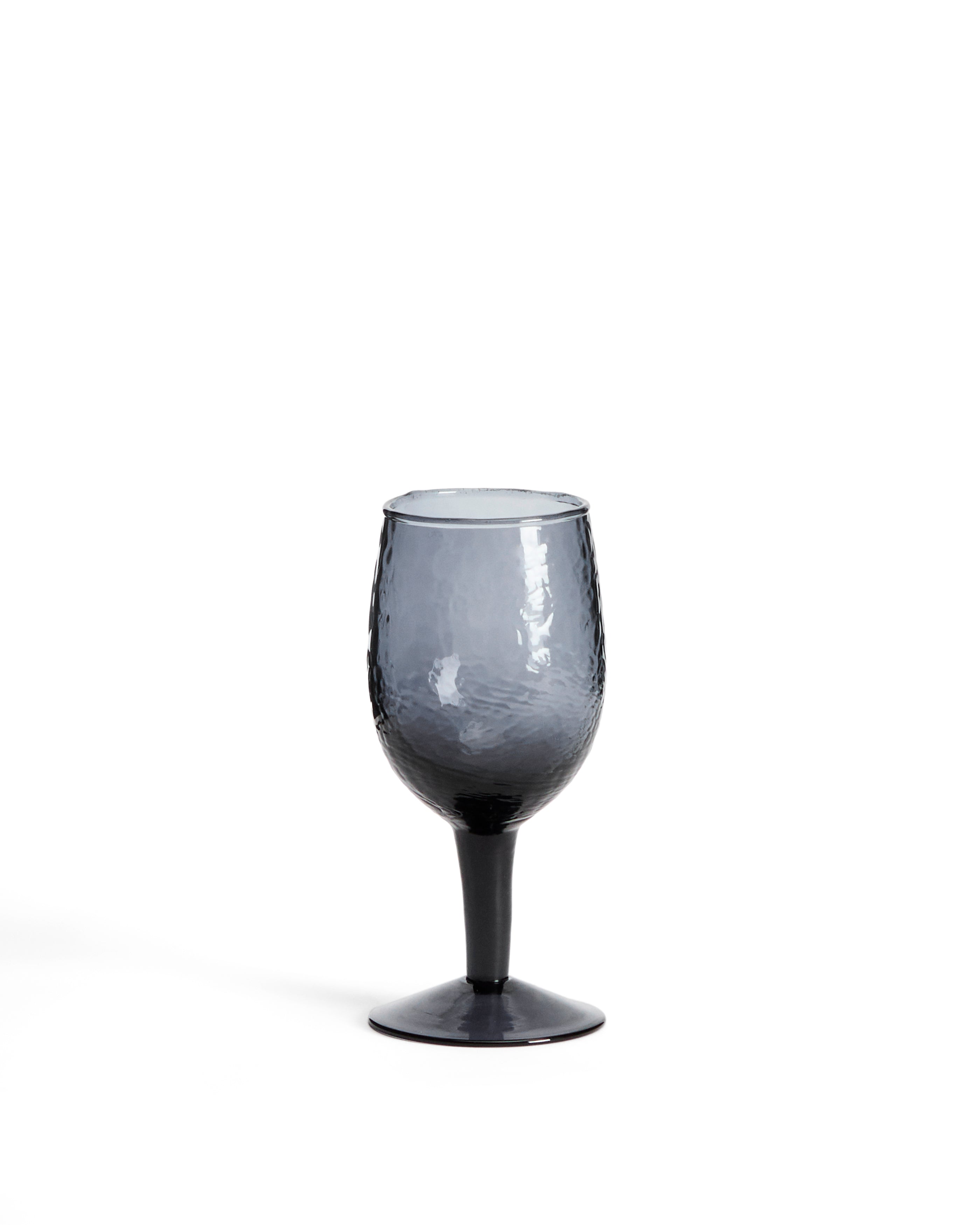 Sileia wine glass made of blue recycled glass - Product Image