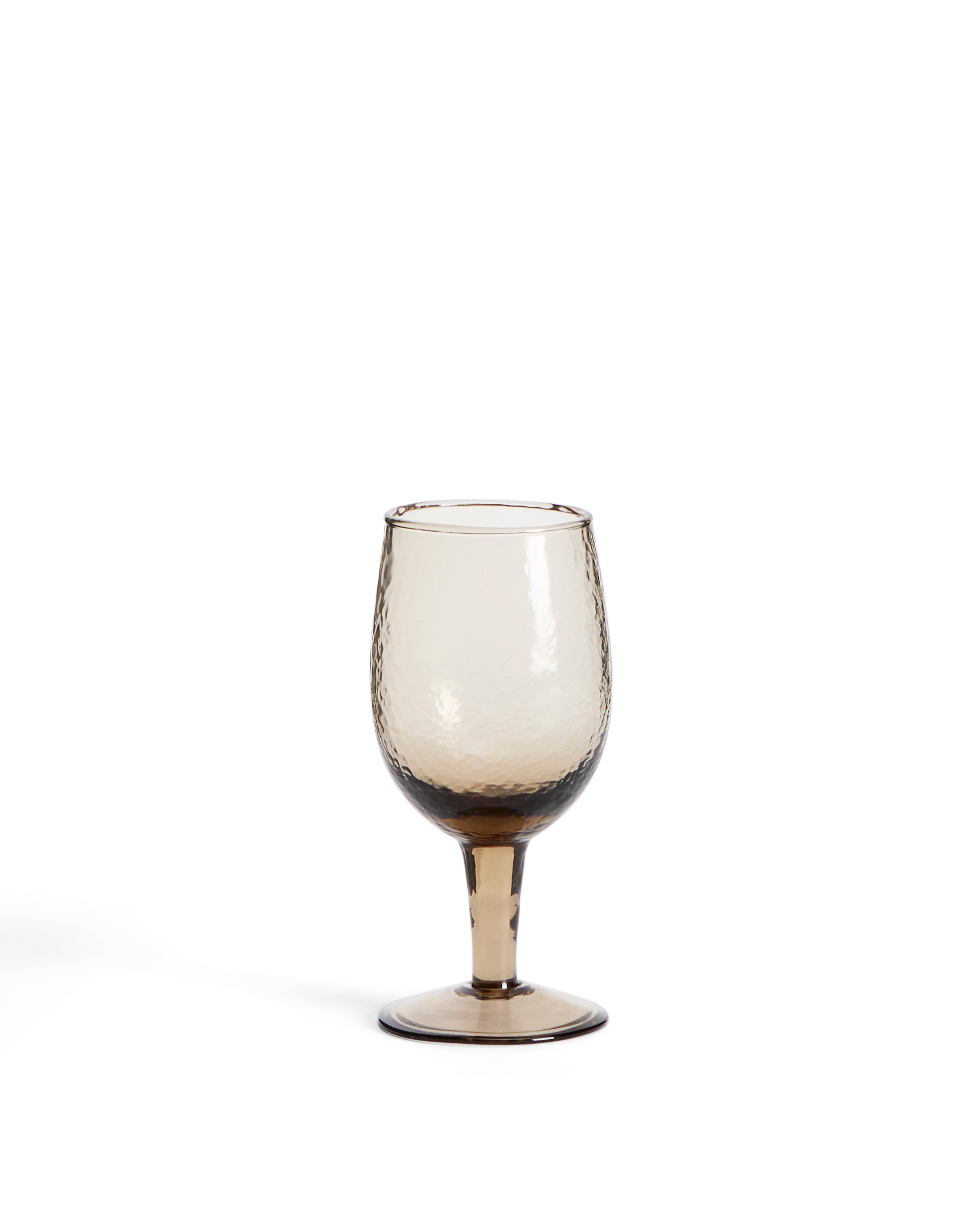 Sileia wine glass made of brown recycled glass - Product Image