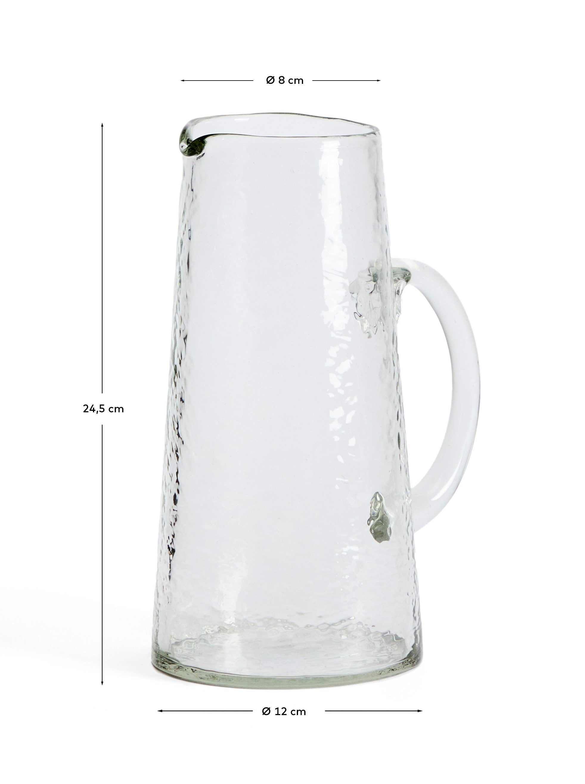 Obila transparent recycled glass jug - Measurements