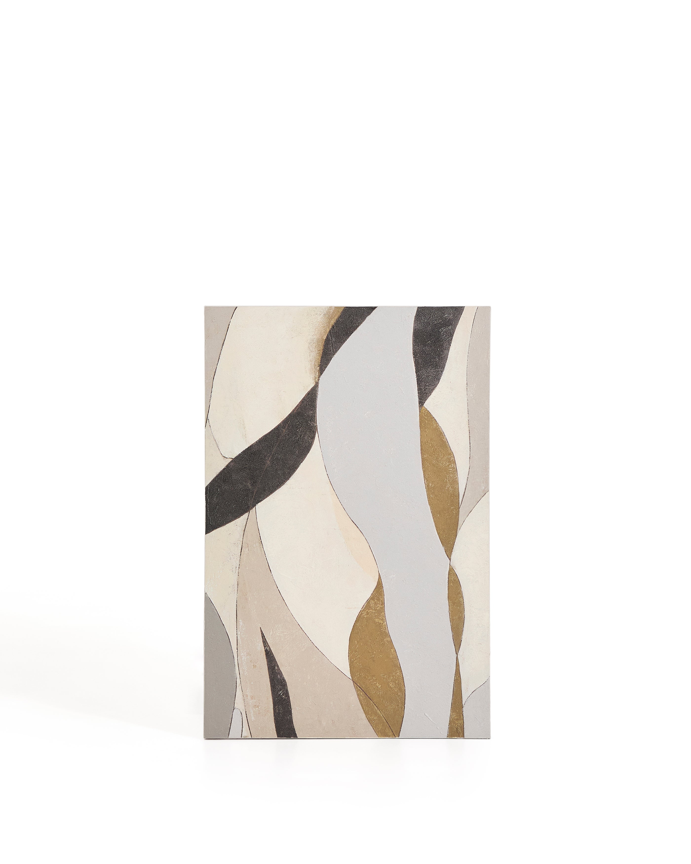 Marvilo grey and mustard abstract canvas 60 x 90cm - Product Image