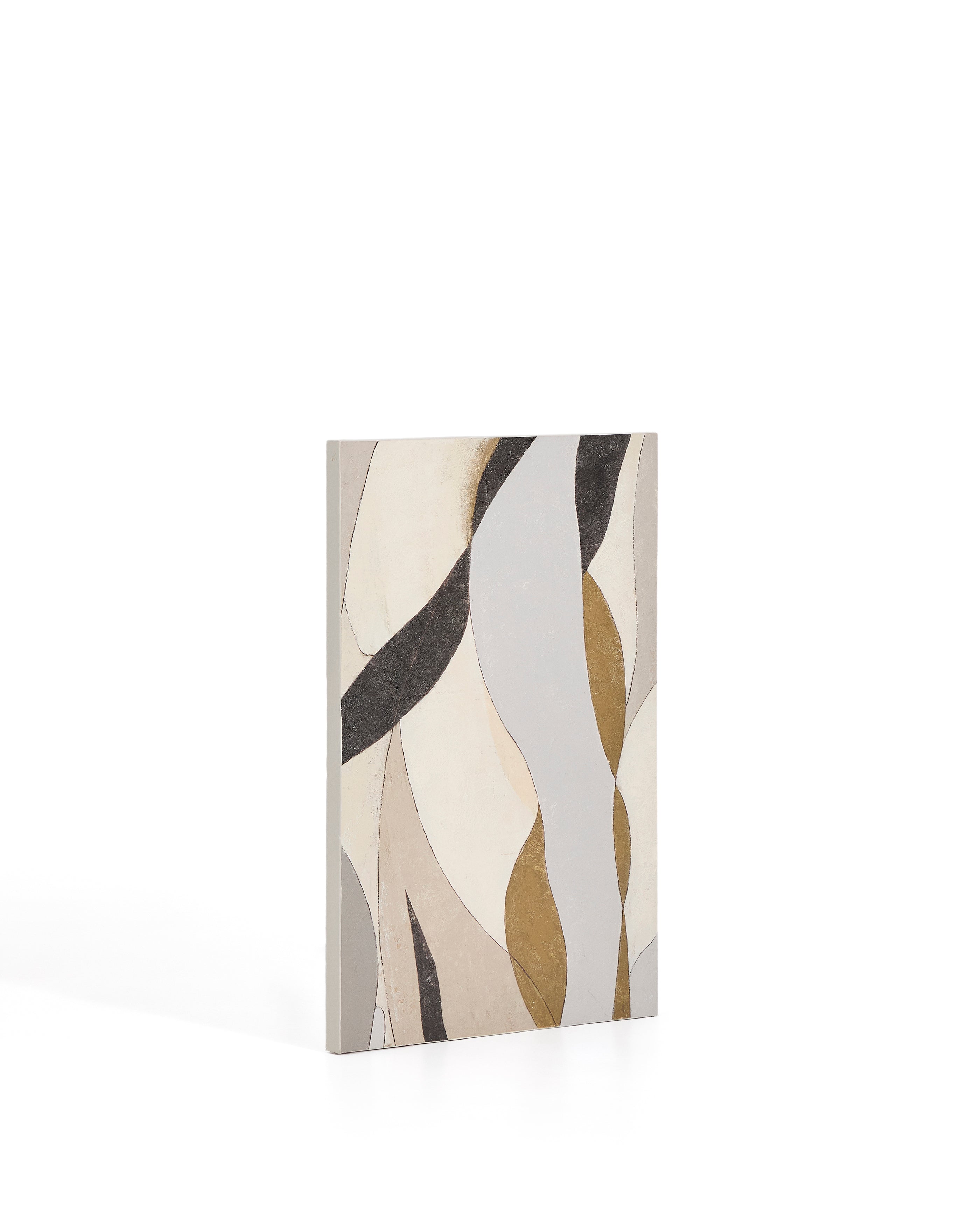 Marvilo grey and mustard abstract canvas 60 x 90cm - Product Image