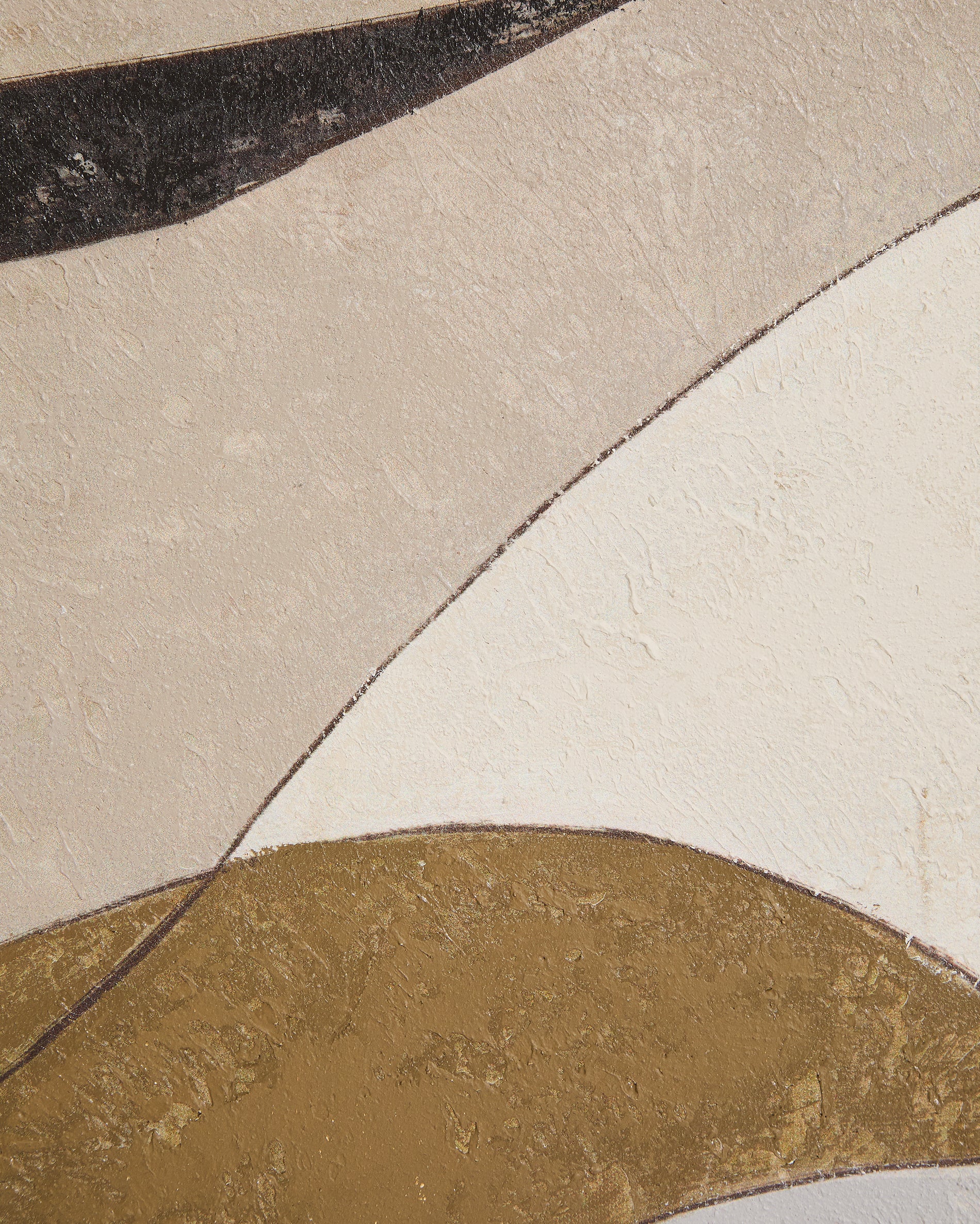 Marvilo grey and mustard abstract canvas 60 x 90cm - Detail