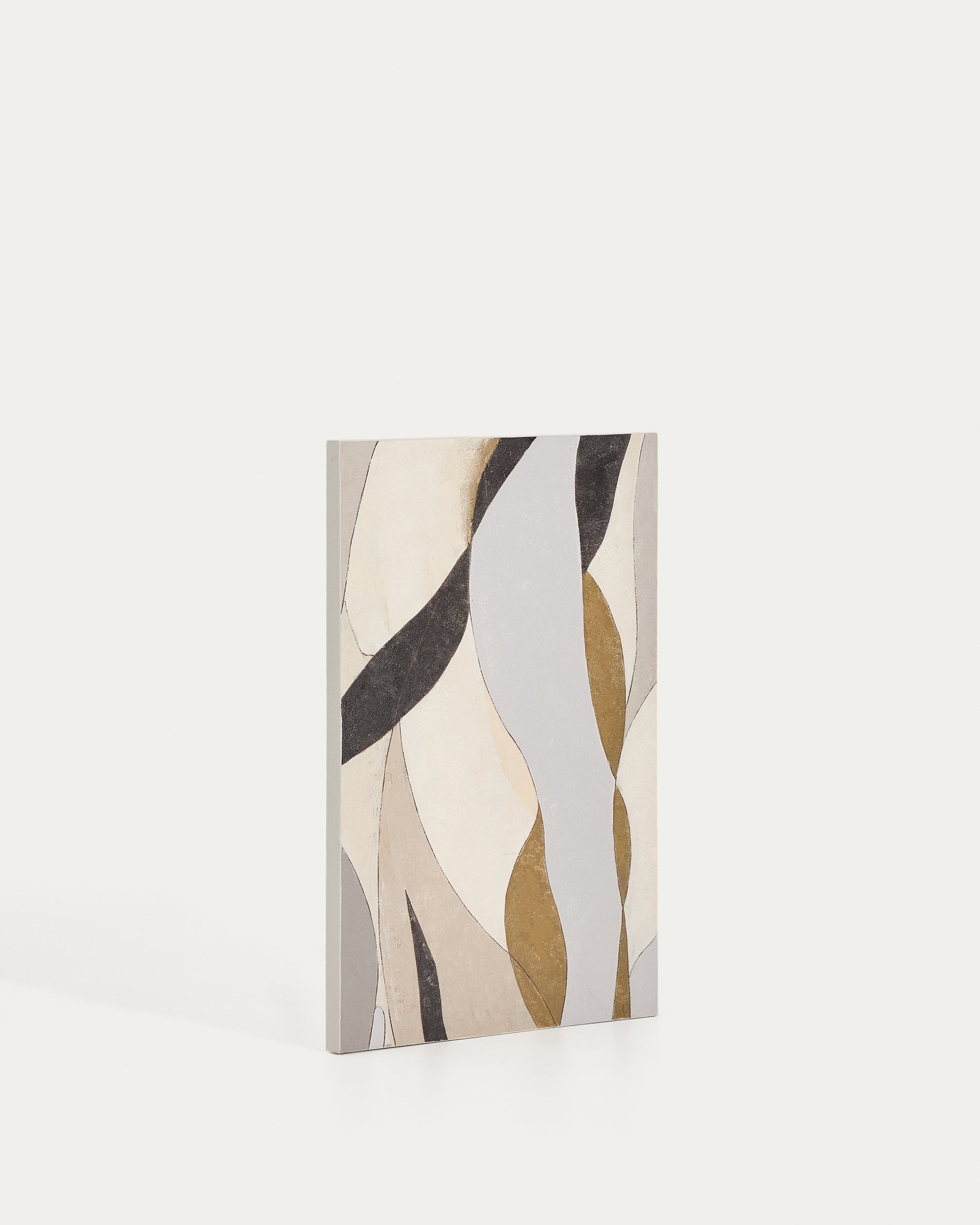 Marvilo grey and mustard abstract canvas 60 x 90cm - Product View
