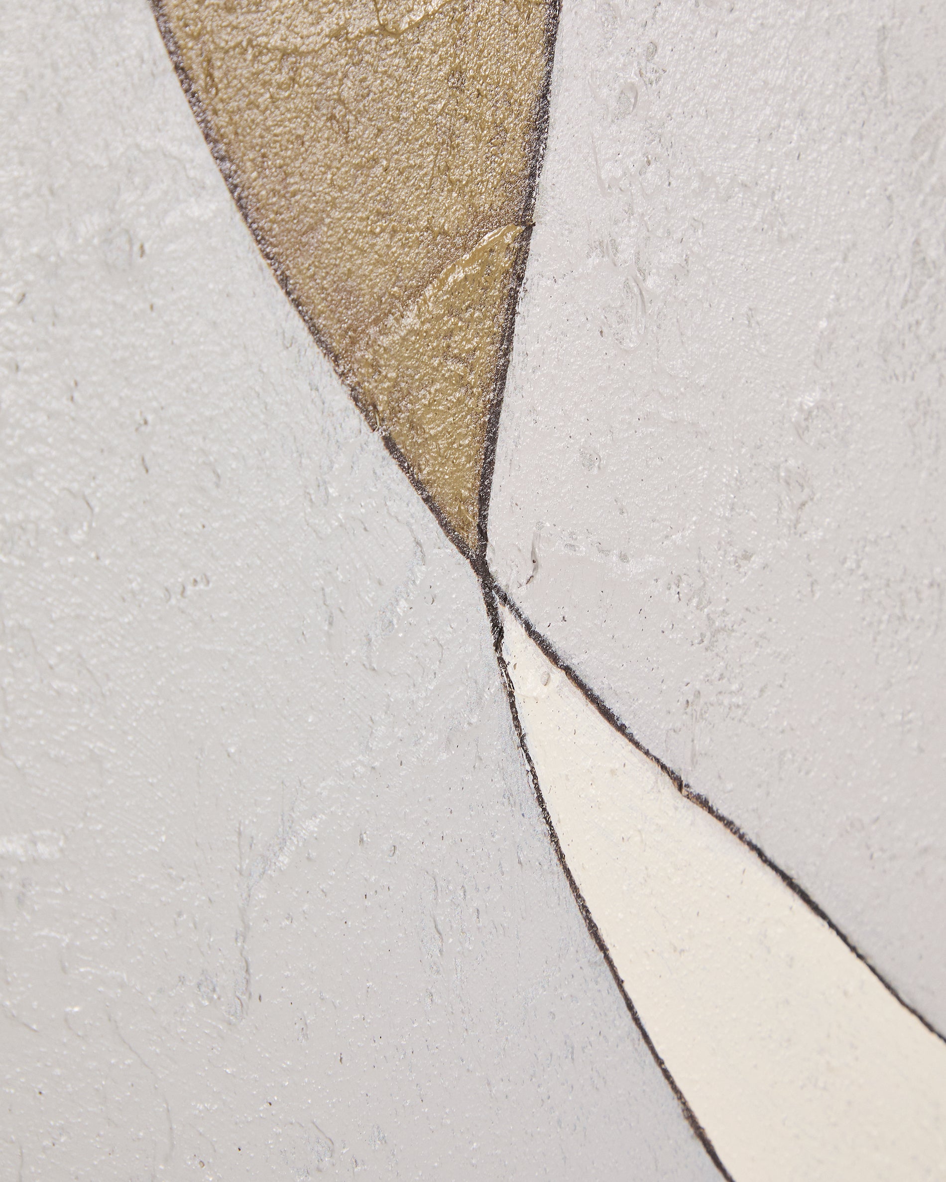 Marvilo grey and mustard abstract canvas 80 x 100cm - Detail