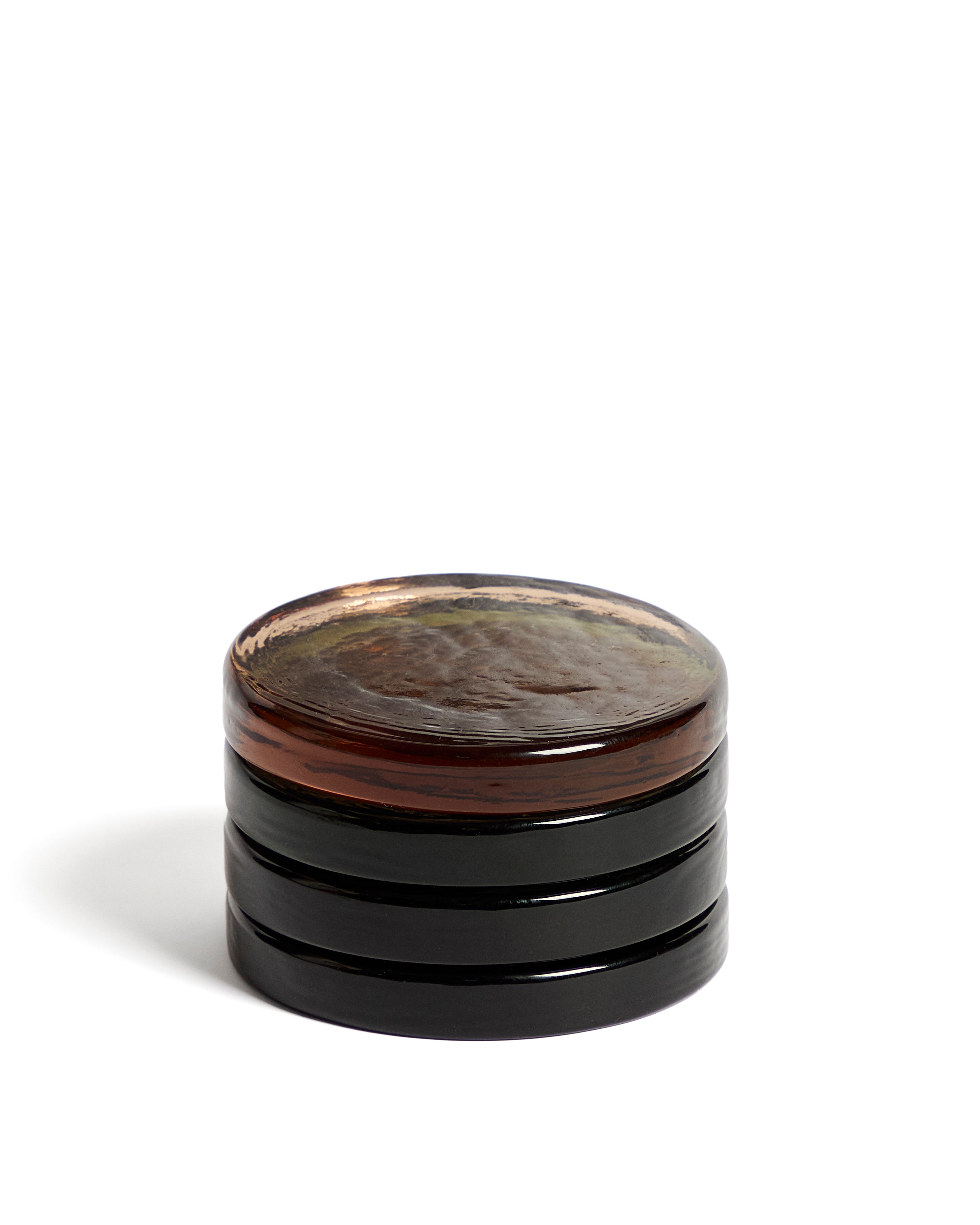 Obila set of 4 multicoloured recycled glass coasters - Product Image