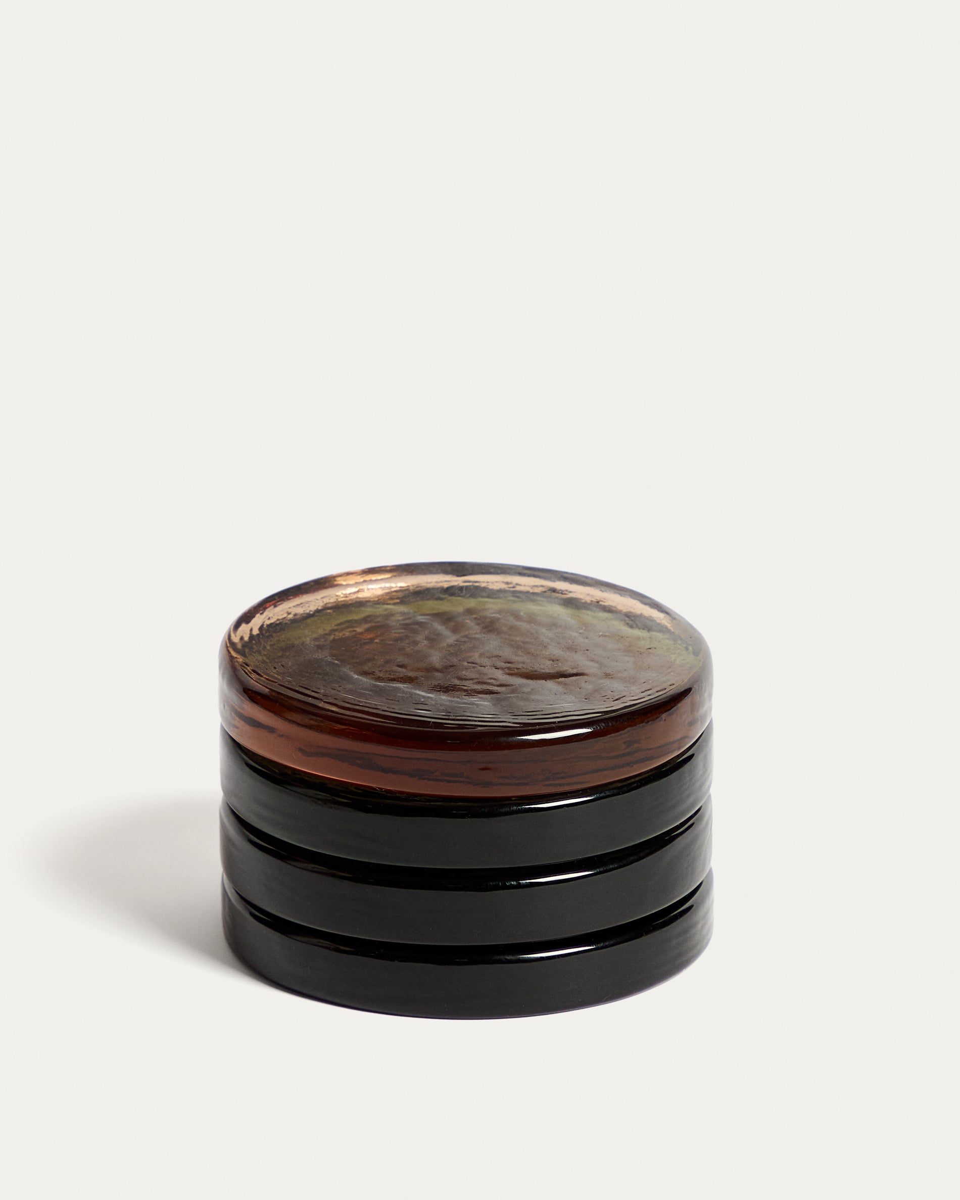 Obila set of 4 multicoloured recycled glass coasters - Product View