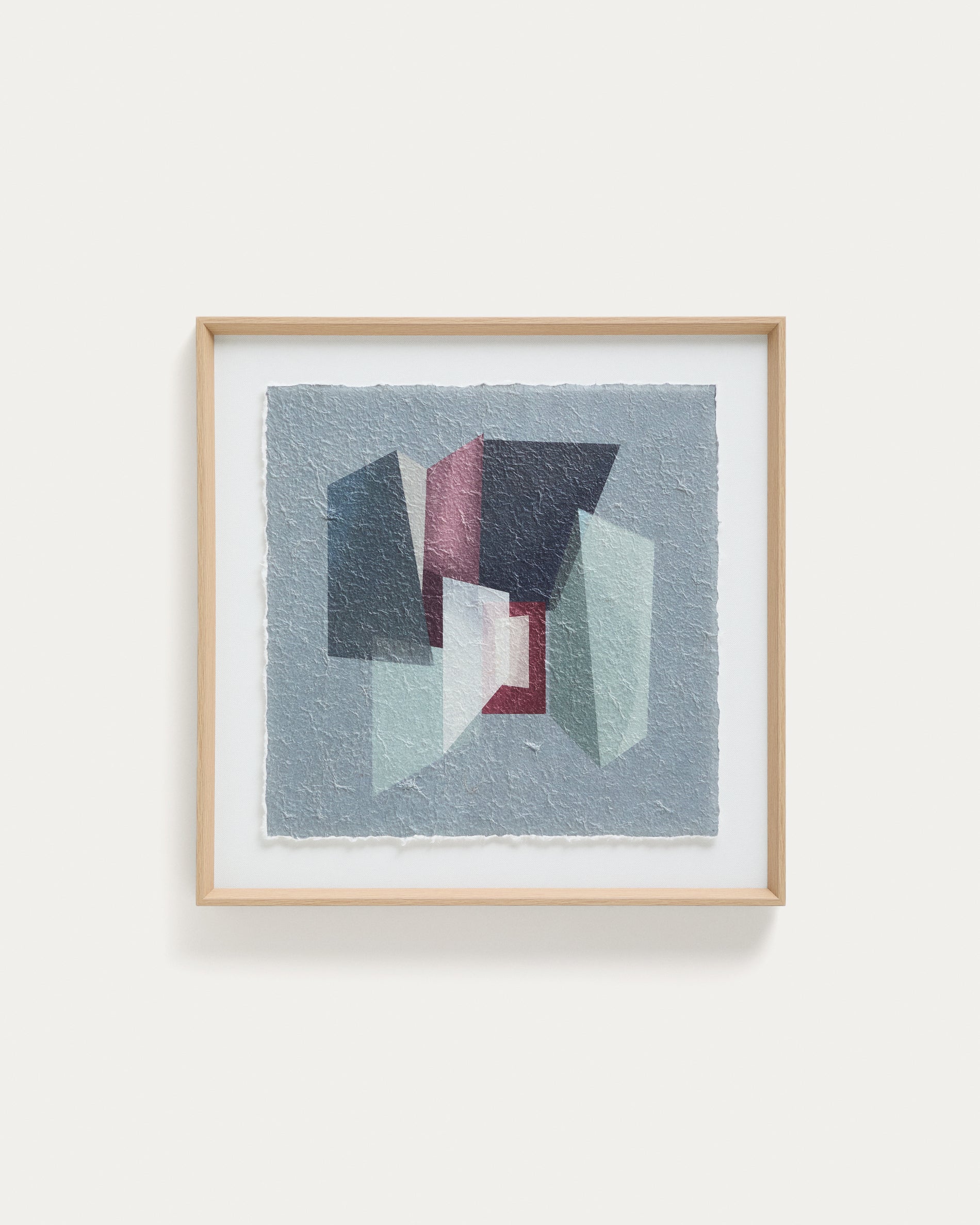 Veluni multicoloured recycled paper picture 60 x 60cm - Product View