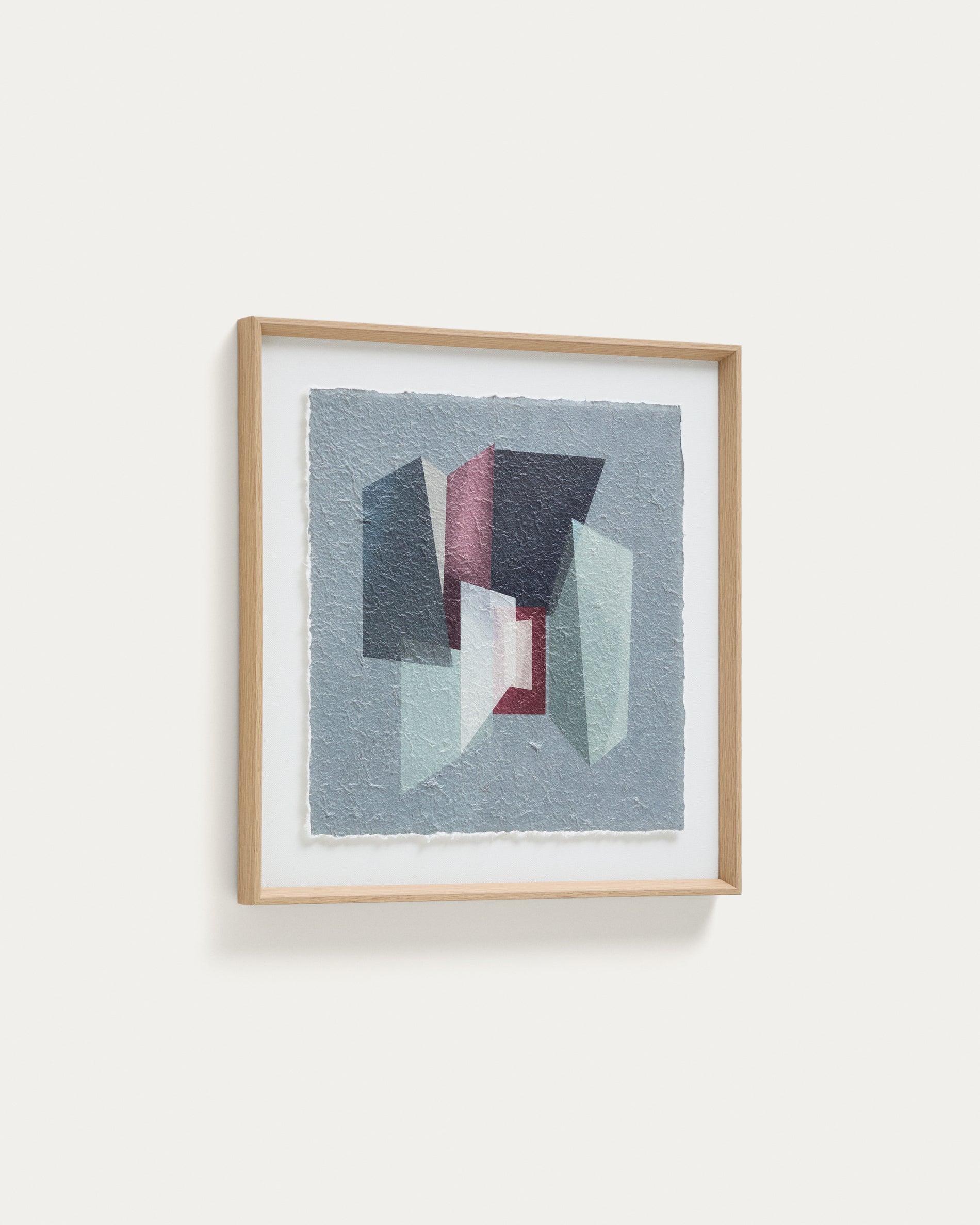 Veluni multicoloured recycled paper picture 60 x 60cm - Product View