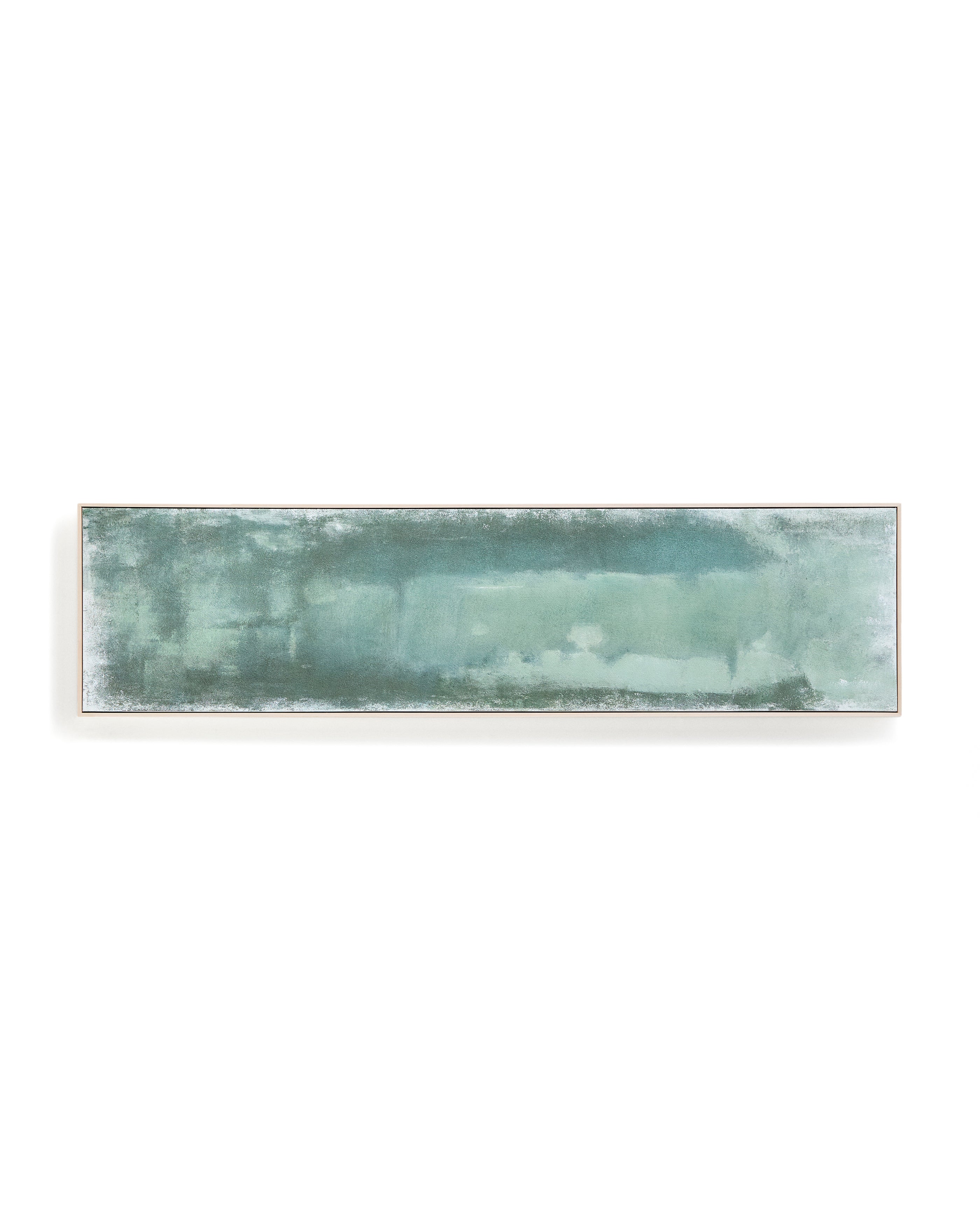 Selnar green abstract picture 182 x 47cm - Product Image