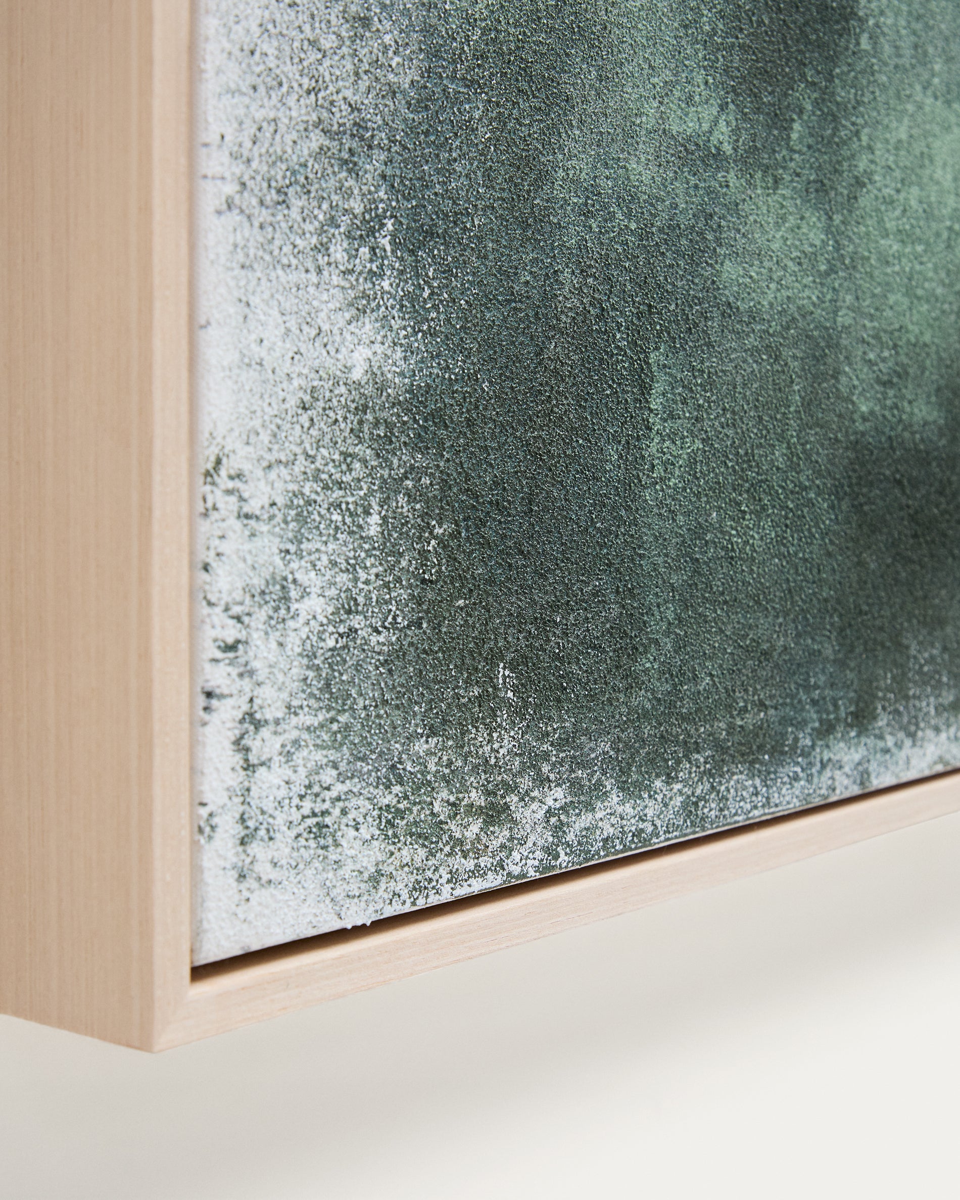 Selnar green abstract picture 182 x 47cm - Detail