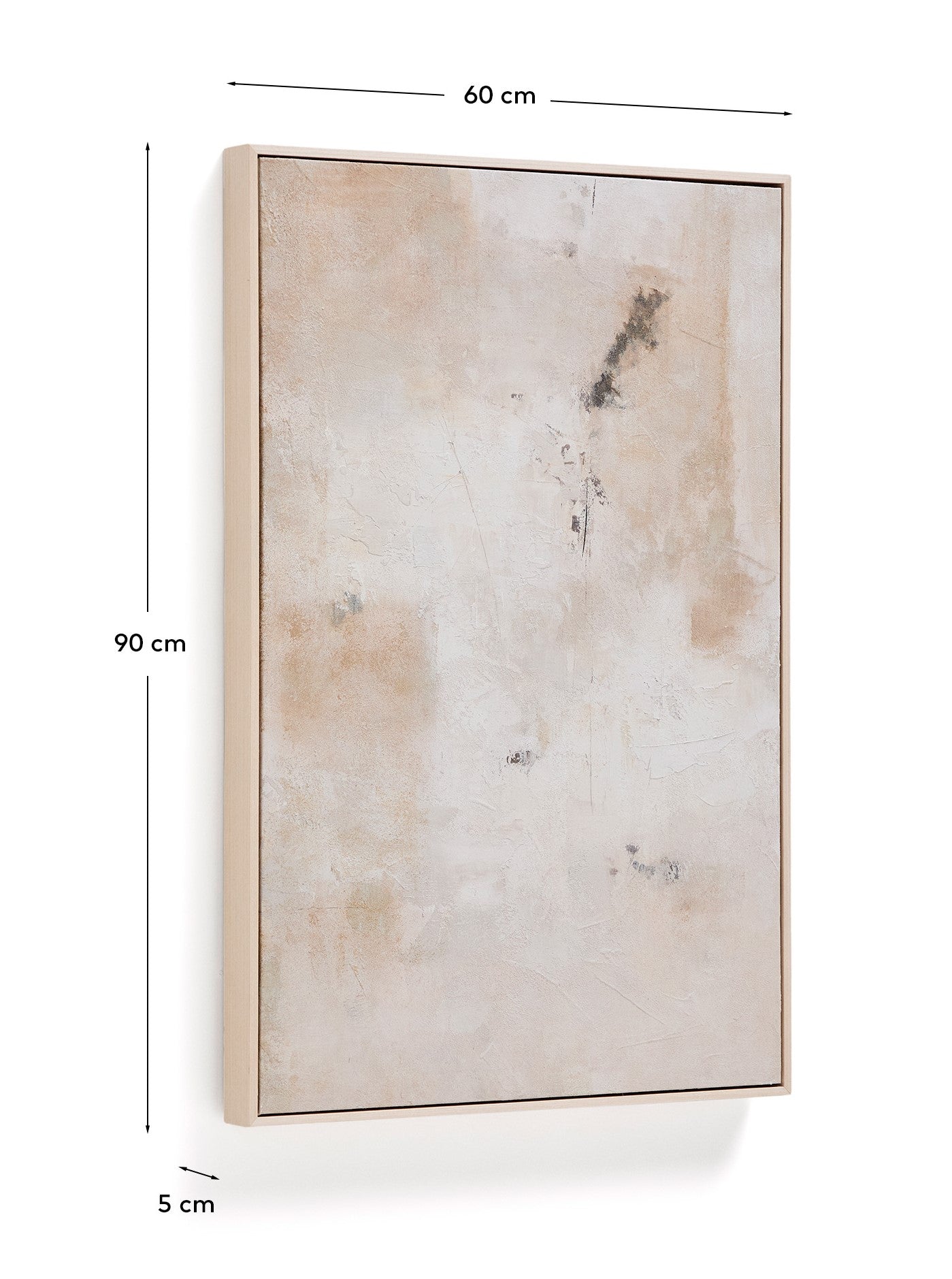 Silpa beige abstract picture 60 x 90cm - Measurements