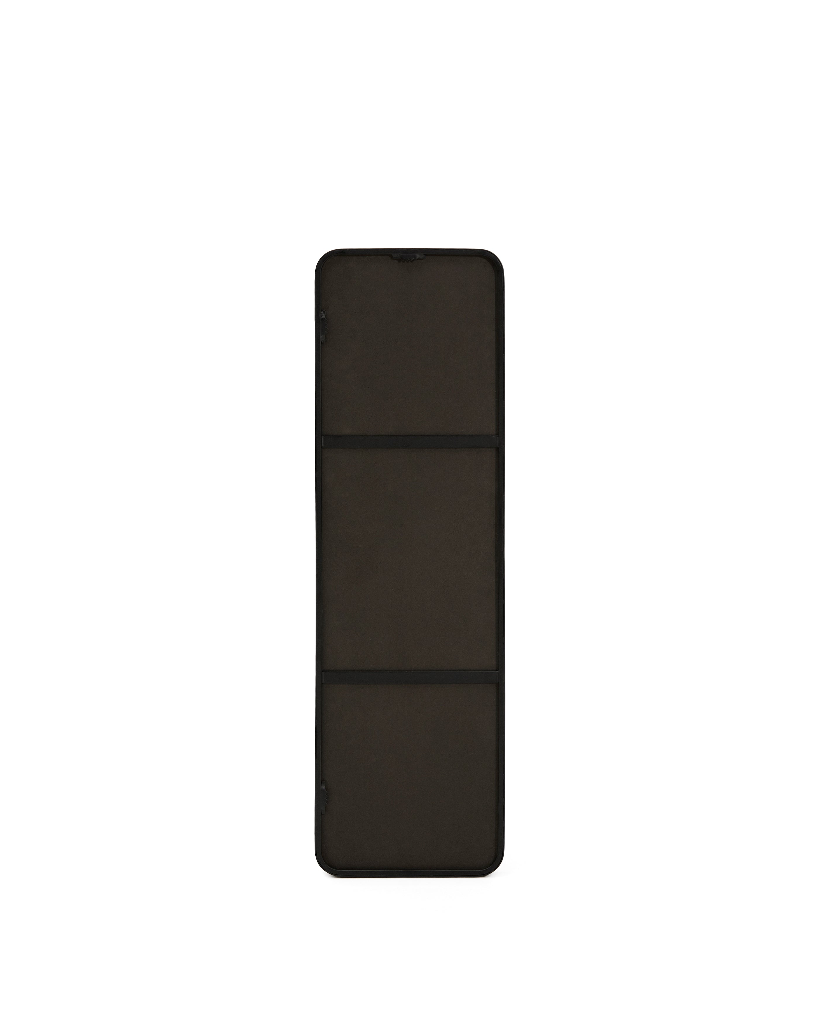 Marco black metal mirror 55.5 x 150.5cm - Product Image
