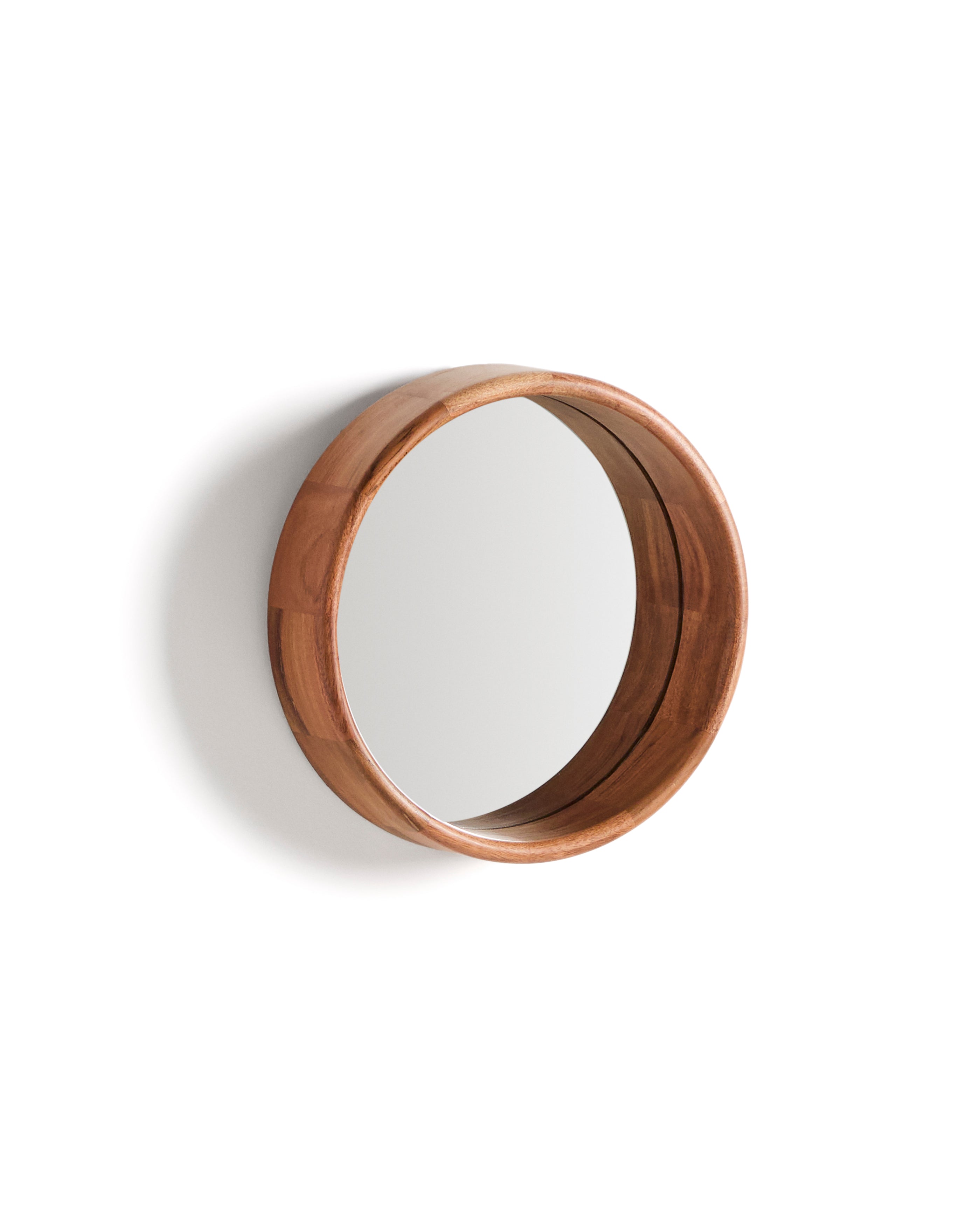 Berale acacia wood mirror Ø30.5cm - Product Image