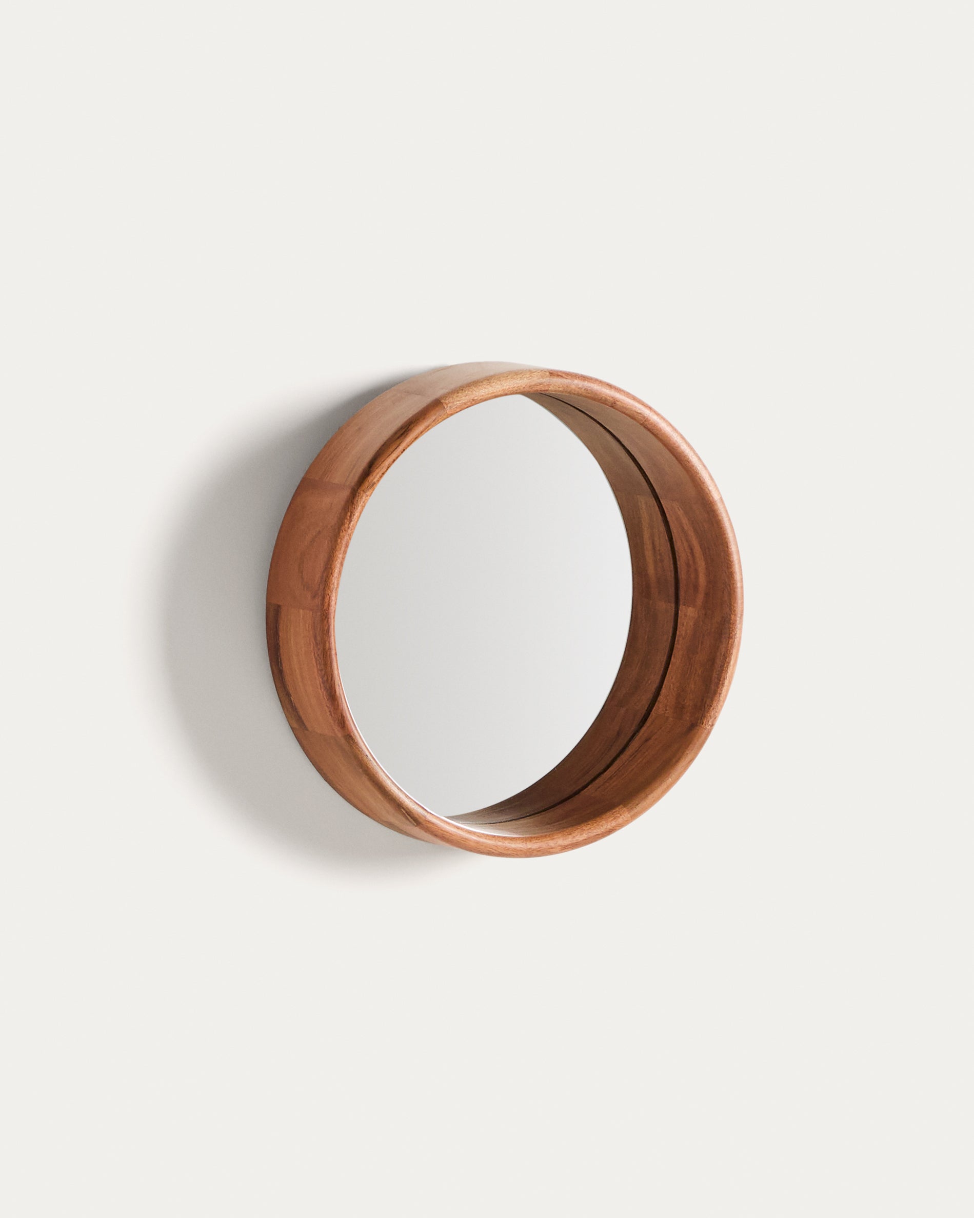 Berale acacia wood mirror Ø30.5cm - Product View