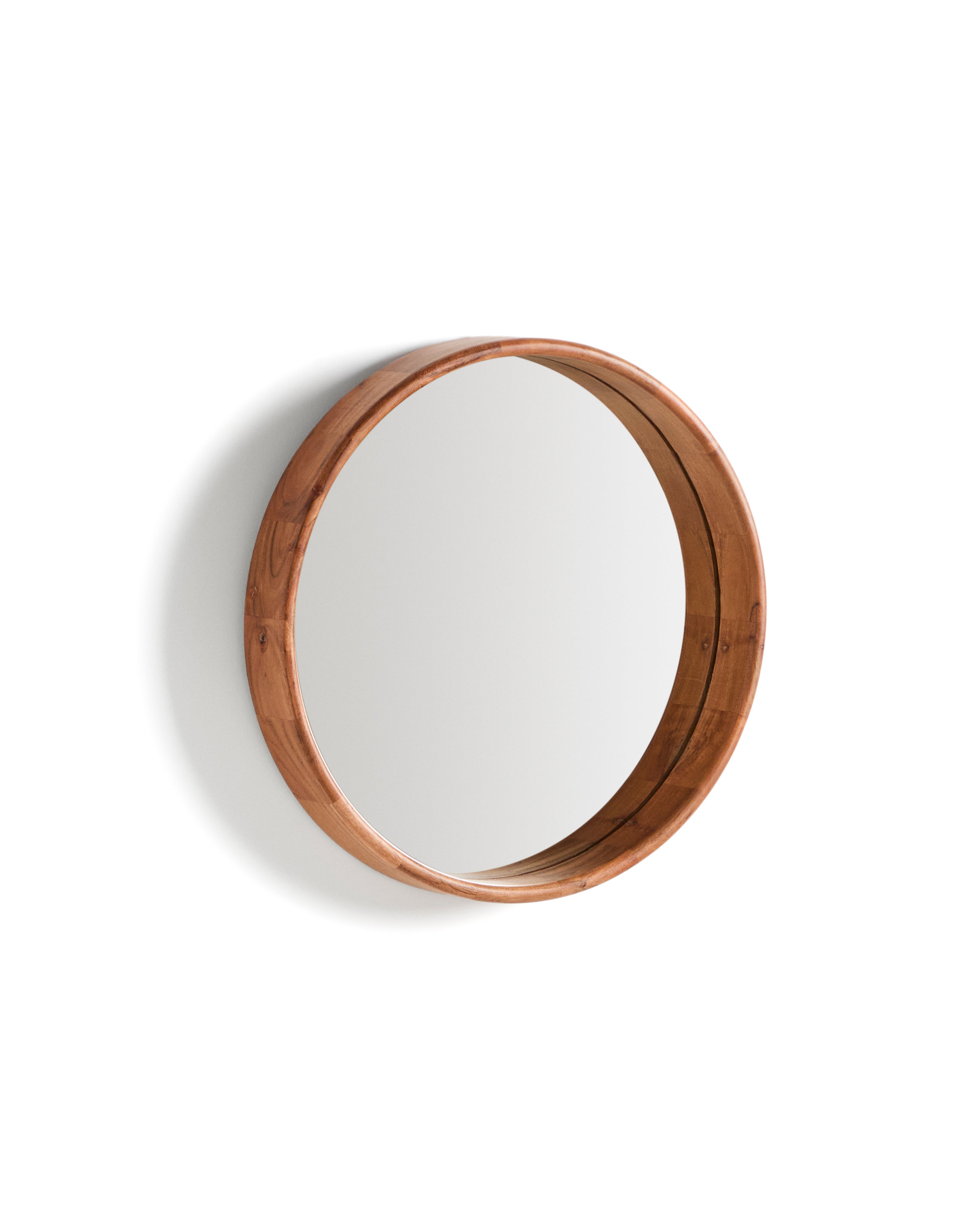 Berale acacia wood mirror Ø49.5cm - Product Image