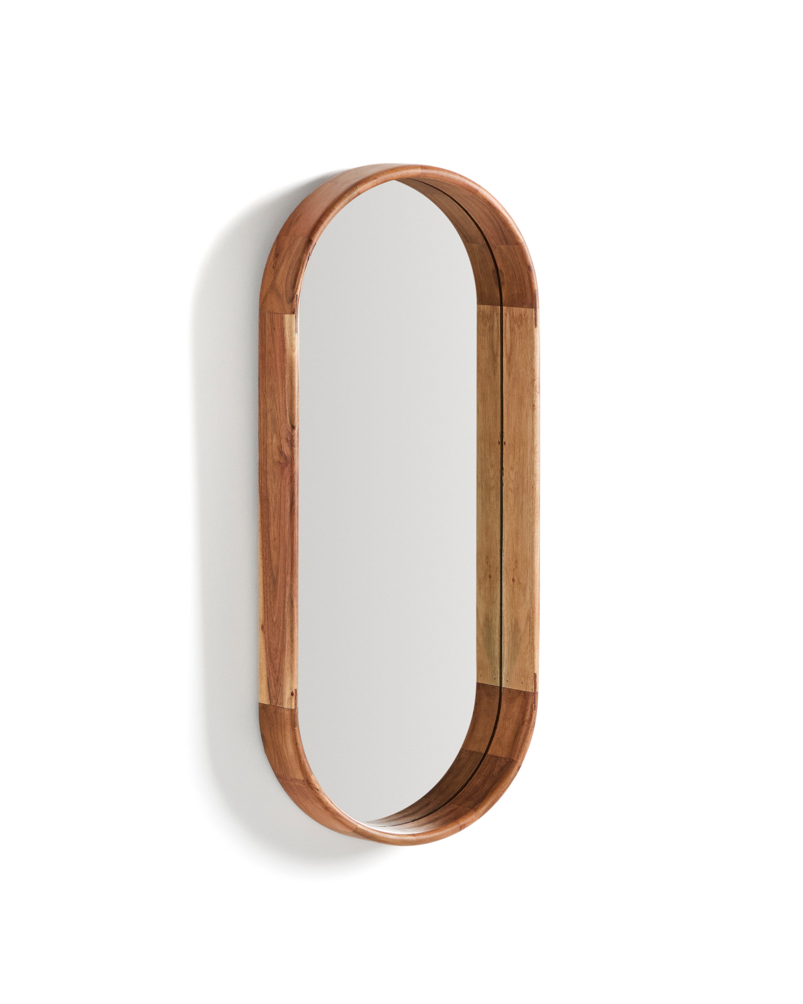 Berale acacia wood mirror 76 x 33cm - Product Image