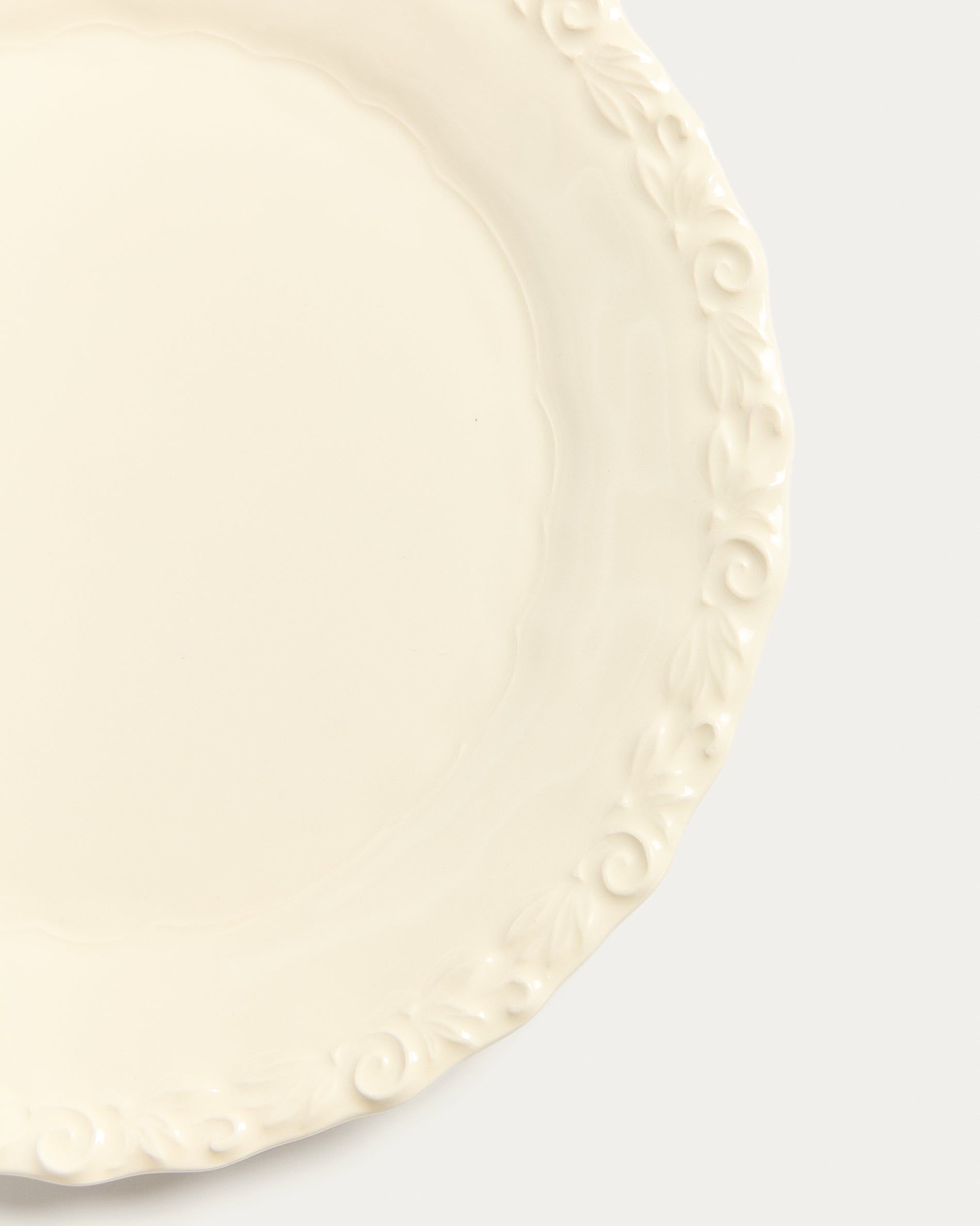 Beige Varla ceramic plate - Detail