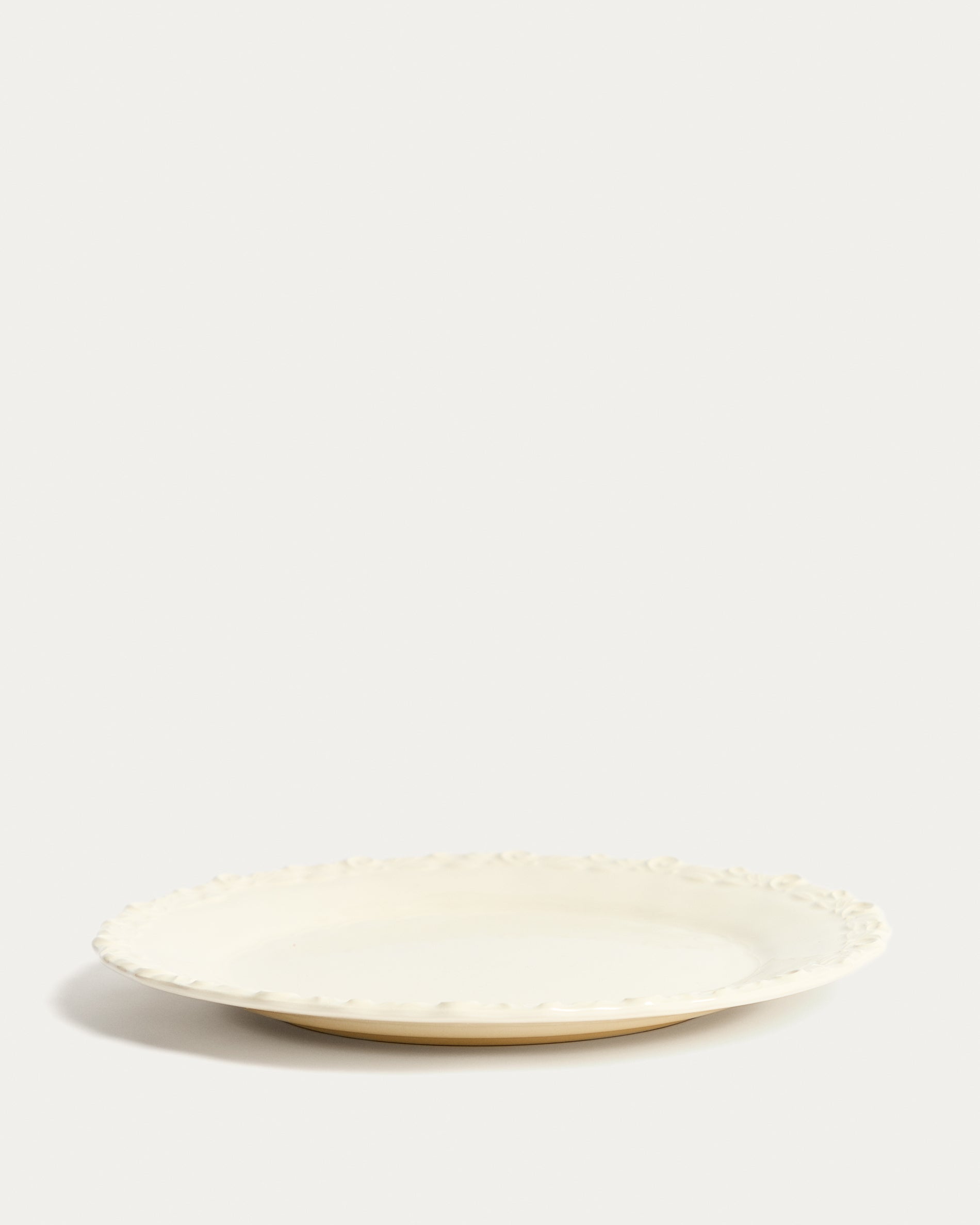 Beige Varla ceramic plate - Product View