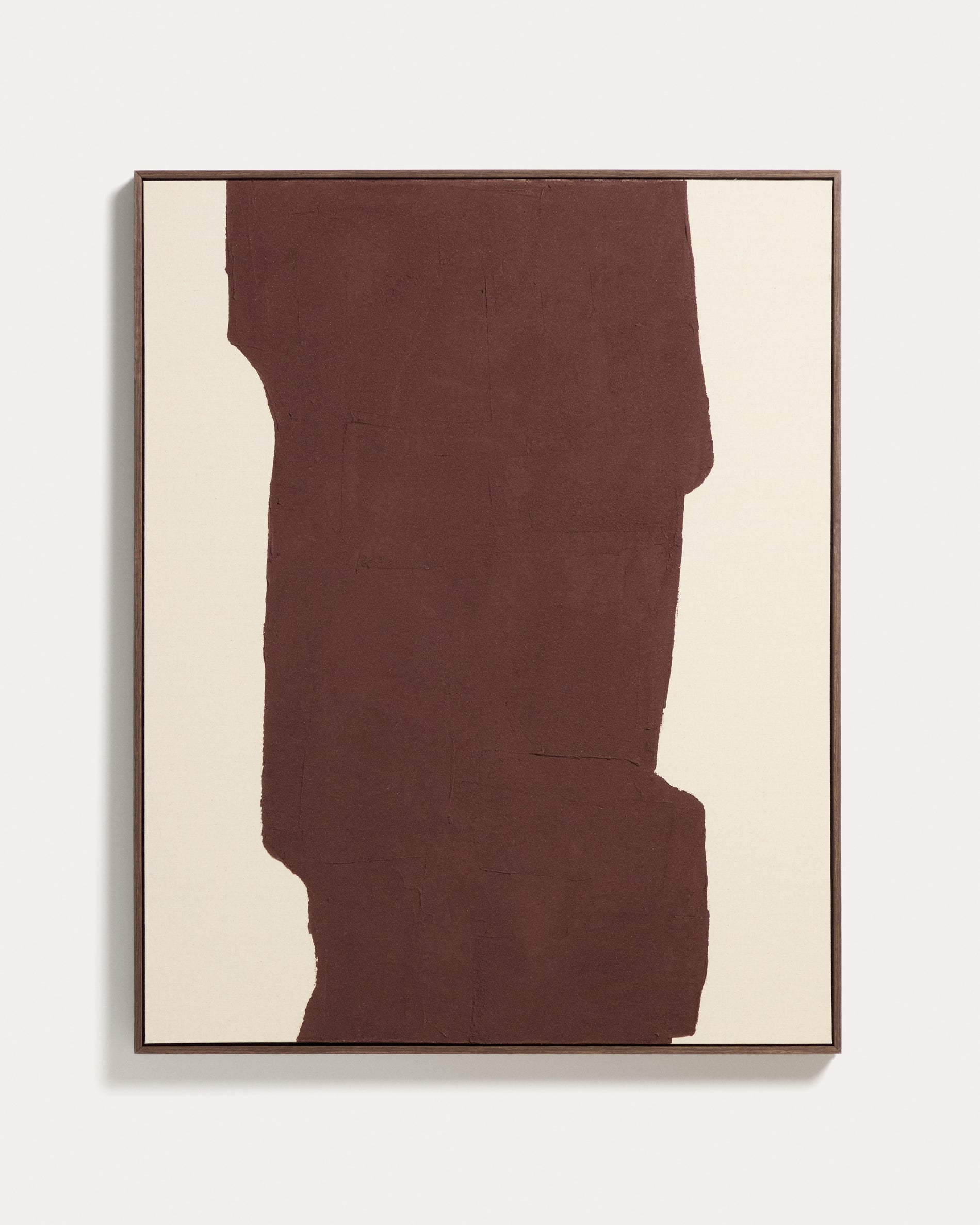 Irden hand-painted abstract picture in burgundy 80 x 100cm - Product View