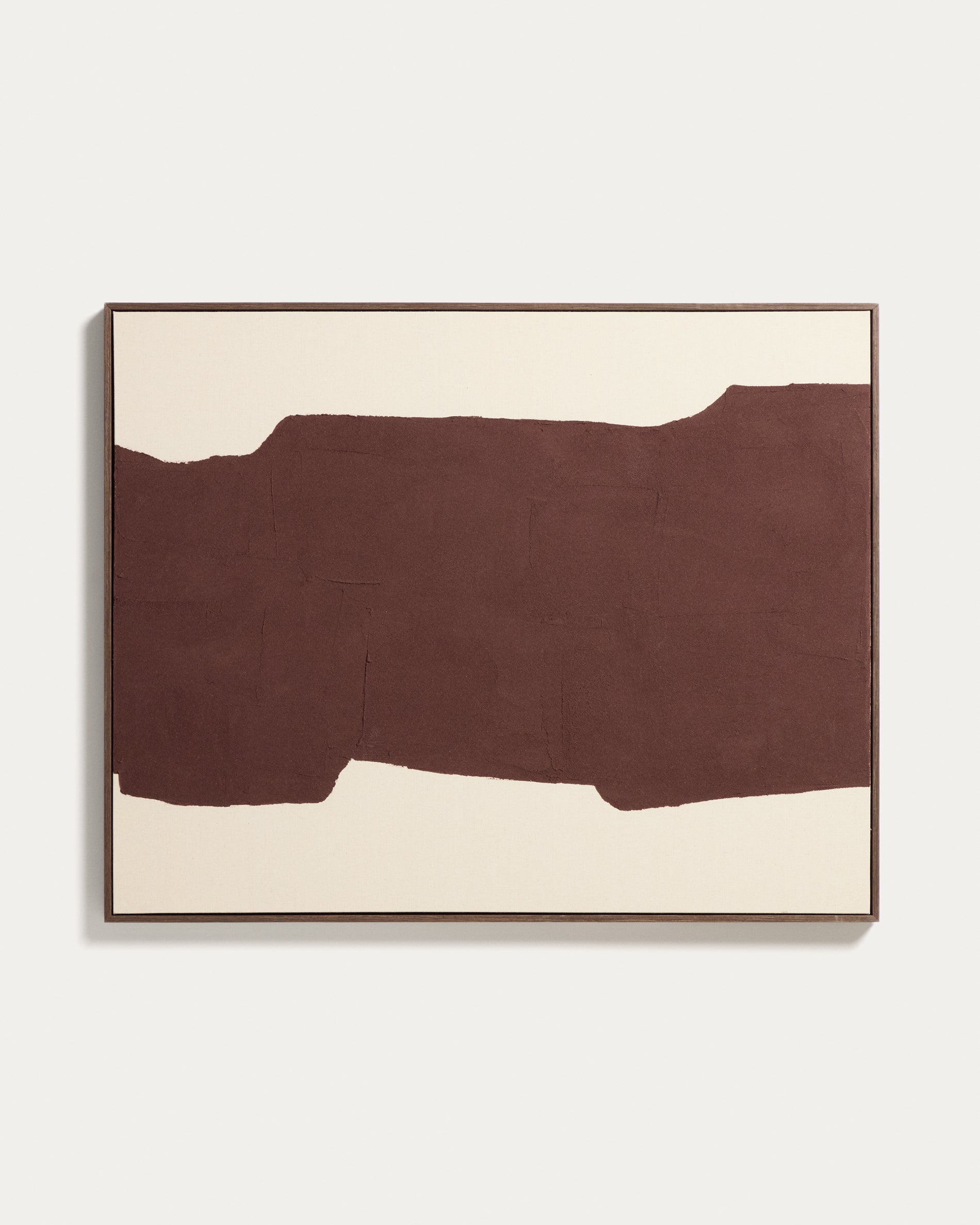 Irden hand-painted abstract picture in burgundy 80 x 100cm - Product View