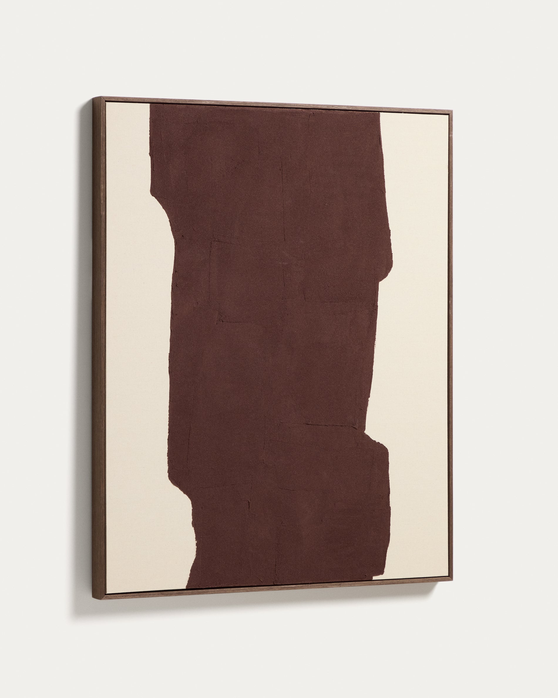 Irden hand-painted abstract picture in burgundy 80 x 100cm - Product View