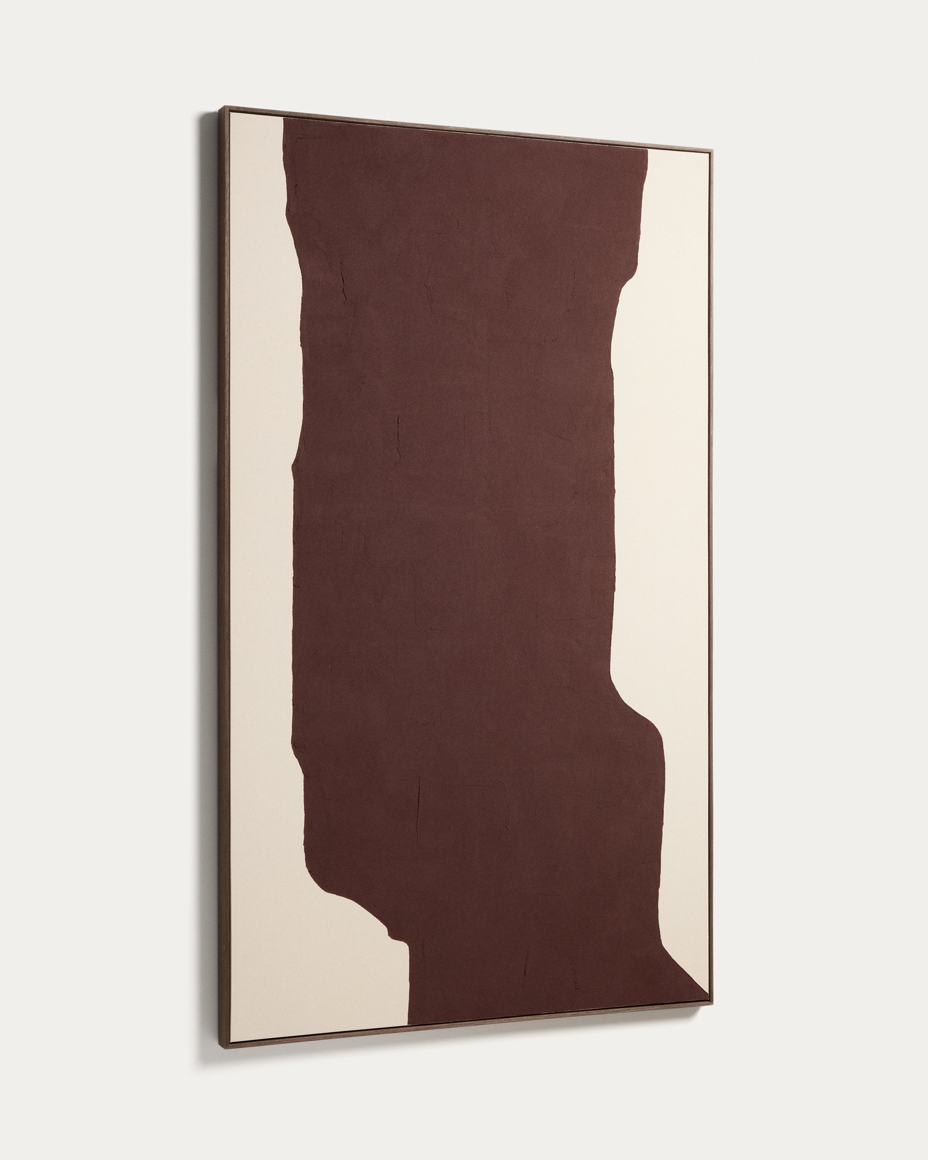 Irden hand-painted abstract picture in burgundy 120 x 200cm - Product View