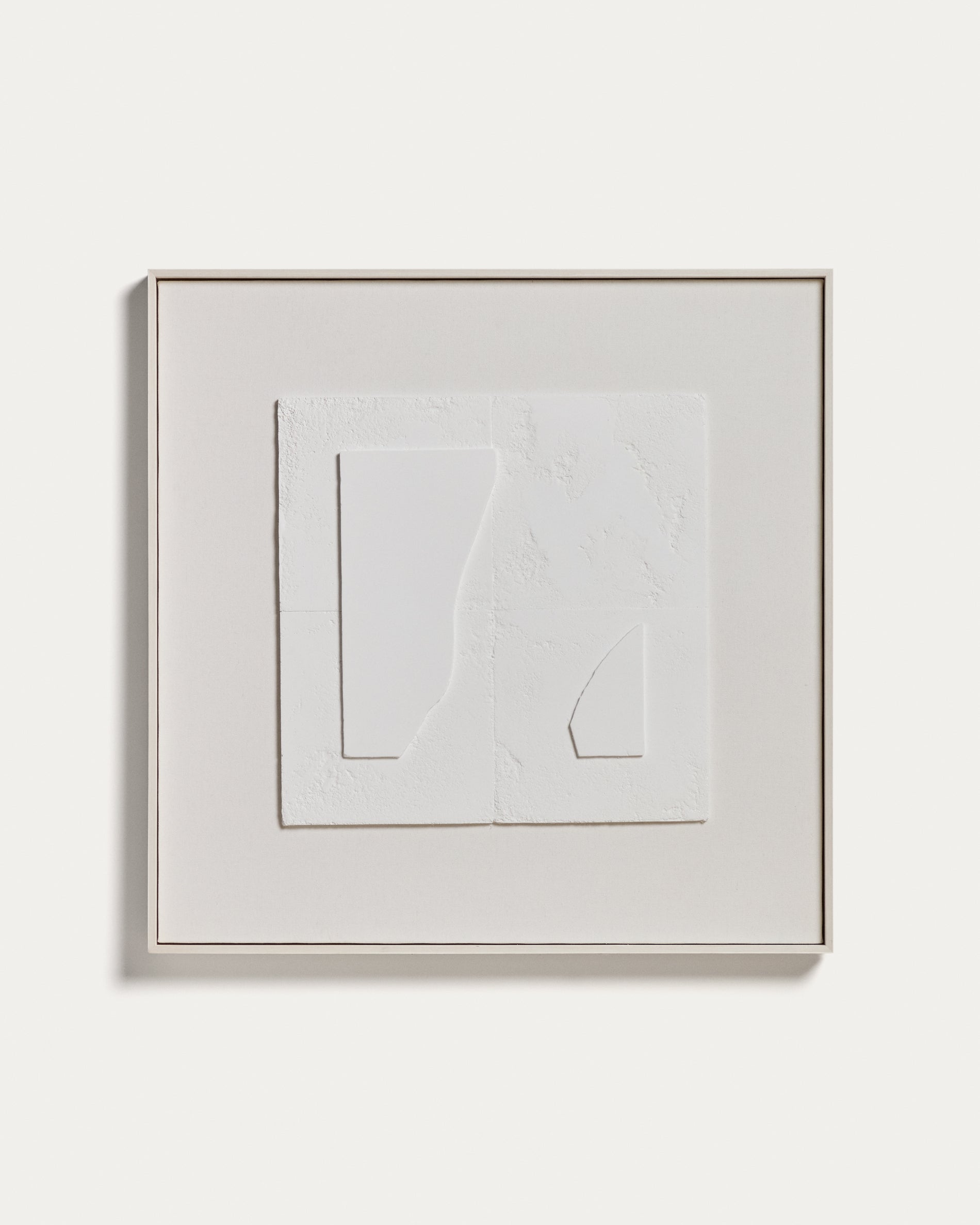 Gadir white abstract picture 80 x 80cm - Product View