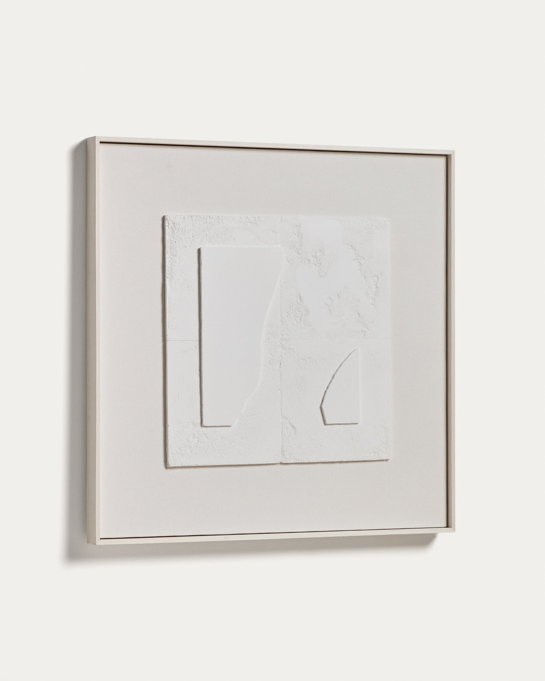 Gadir white abstract picture 80 x 80cm - Product View