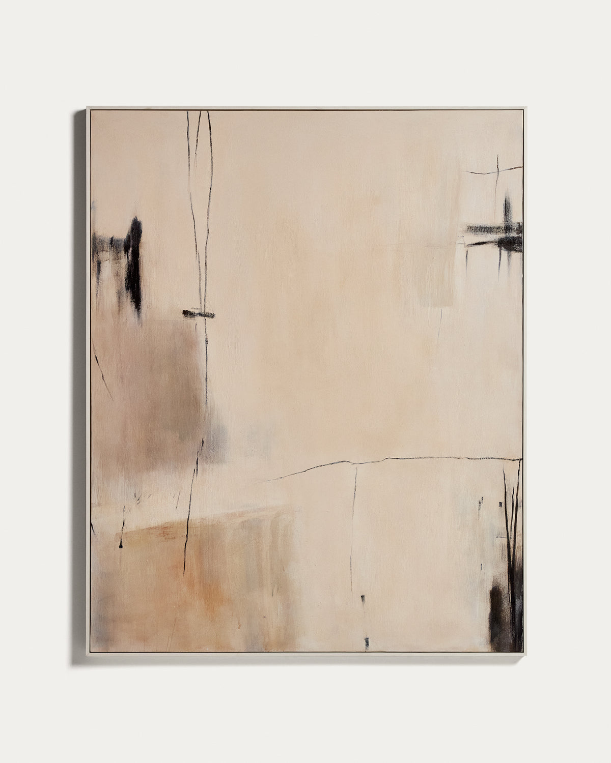 Meril abstract picture in beige 120 x 150cm - Product View