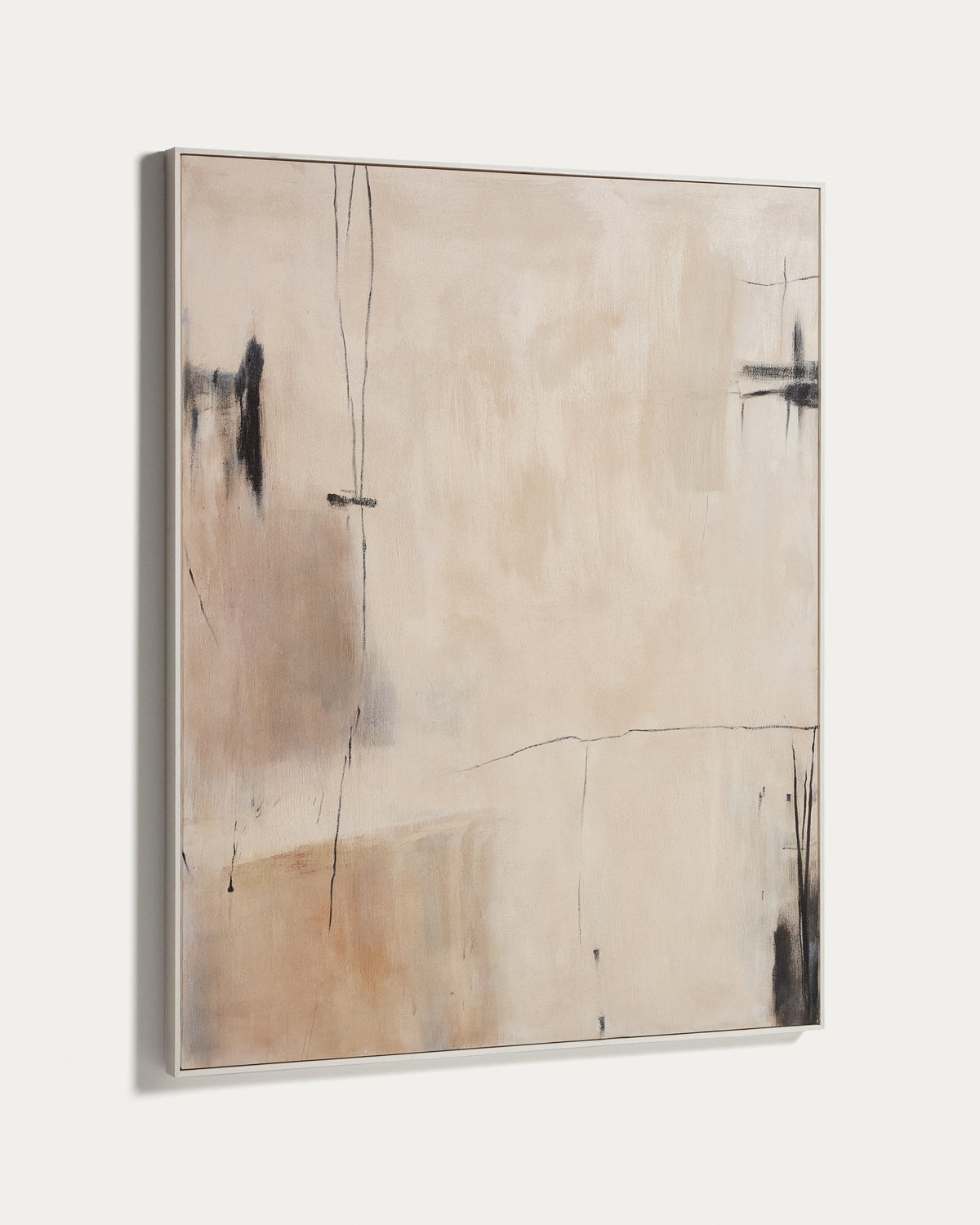 Meril abstract picture in beige 120 x 150cm - Product View
