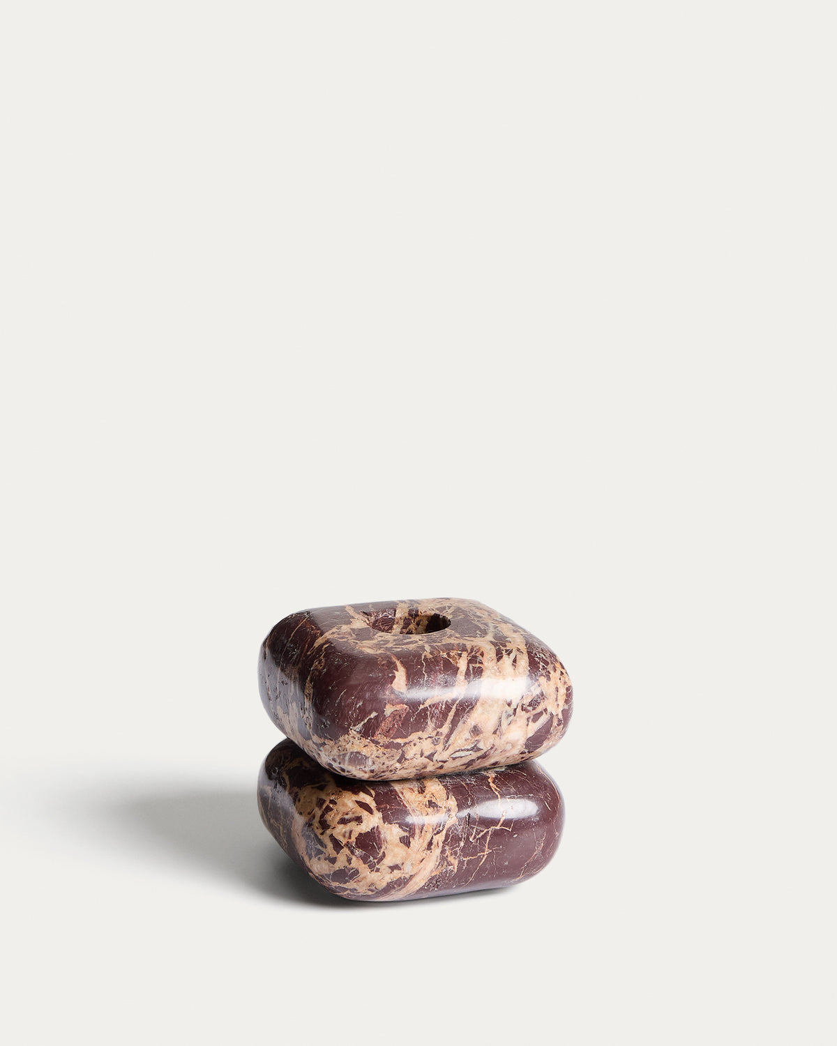 Liren maroon marble candle holder 8 cm - Product View