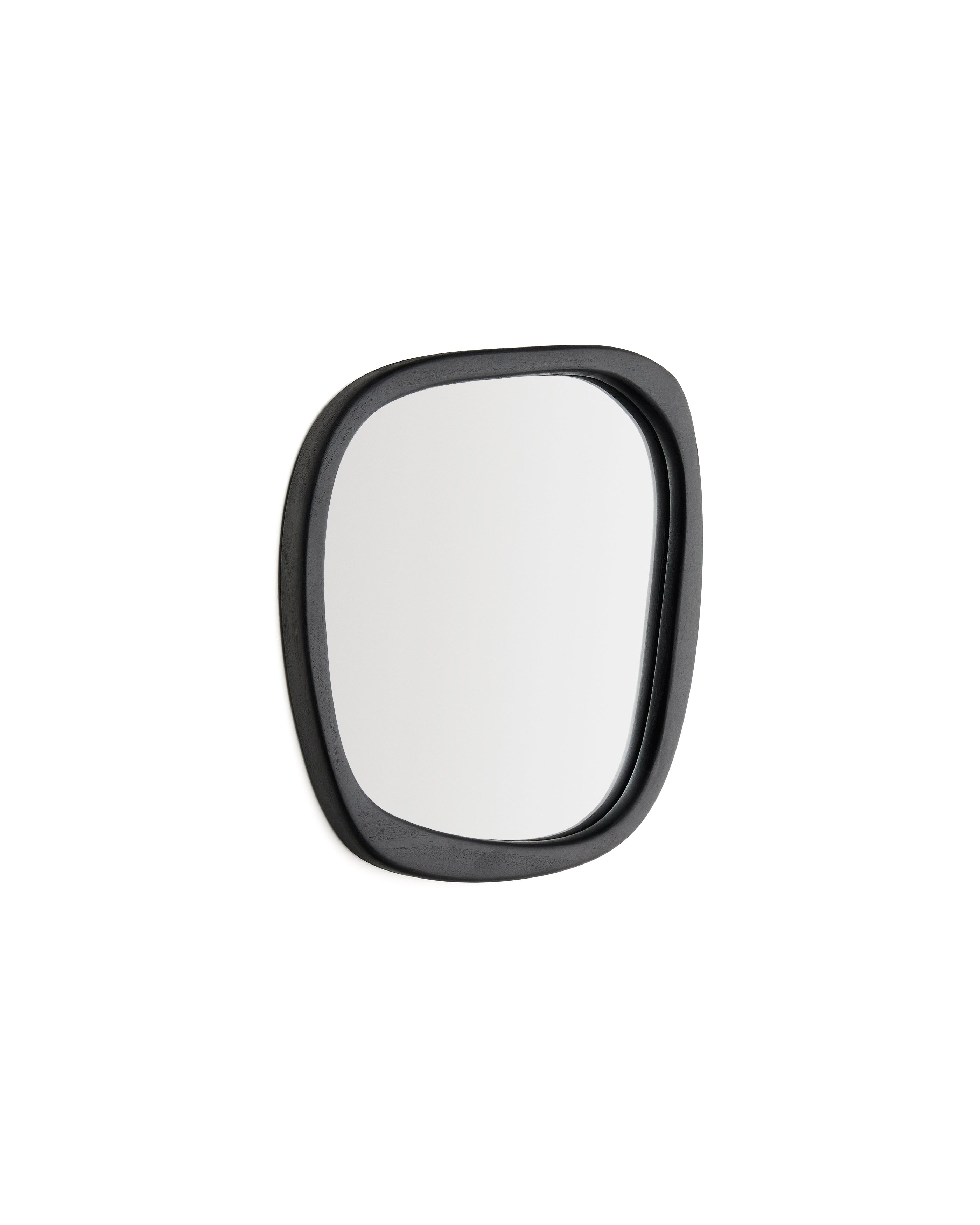 Alura black teak wood mirror 45,5 x 47 cm FSC 100% - Product Image