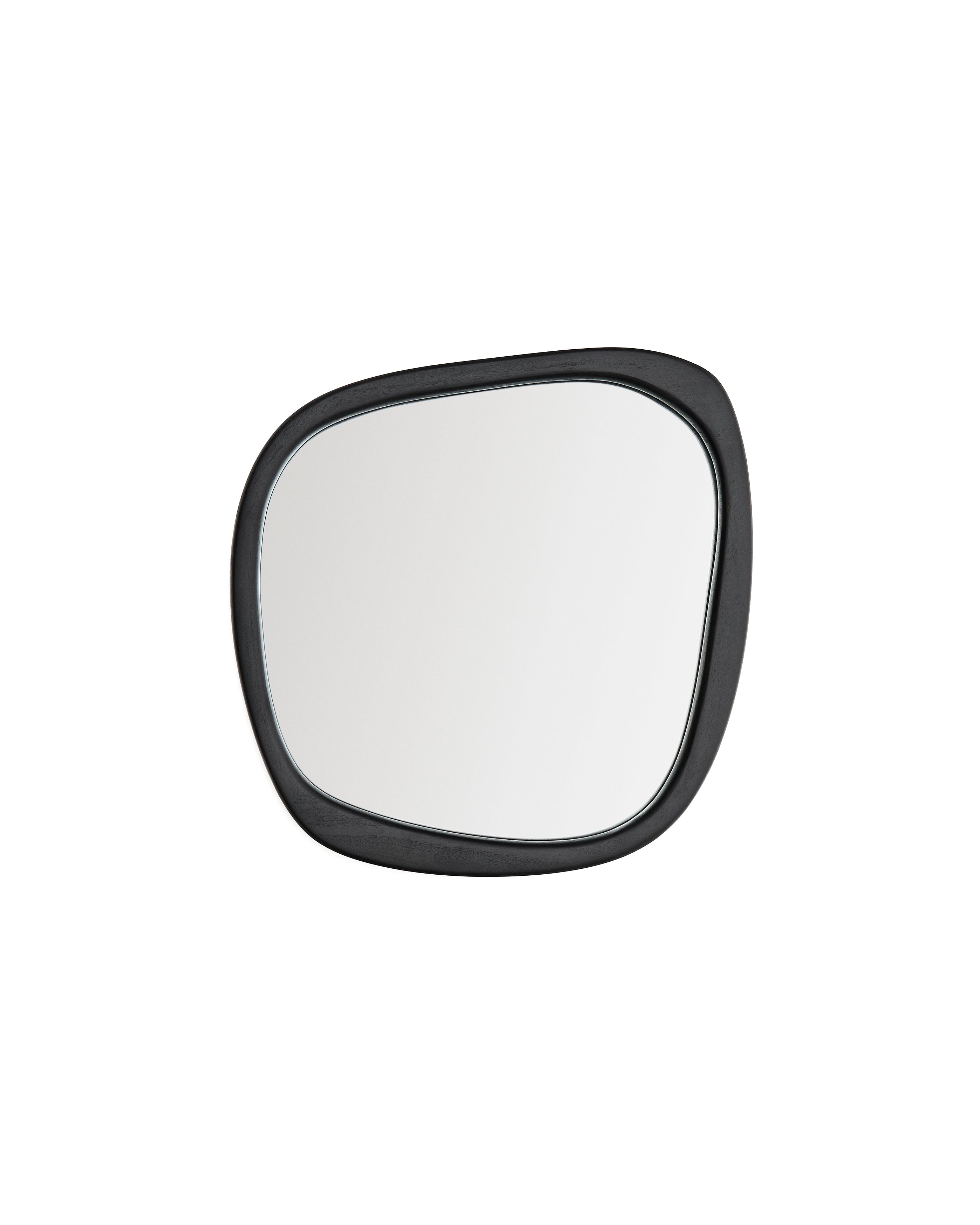 Alura black teak wood mirror 45,5 x 47 cm FSC 100% - Product Image