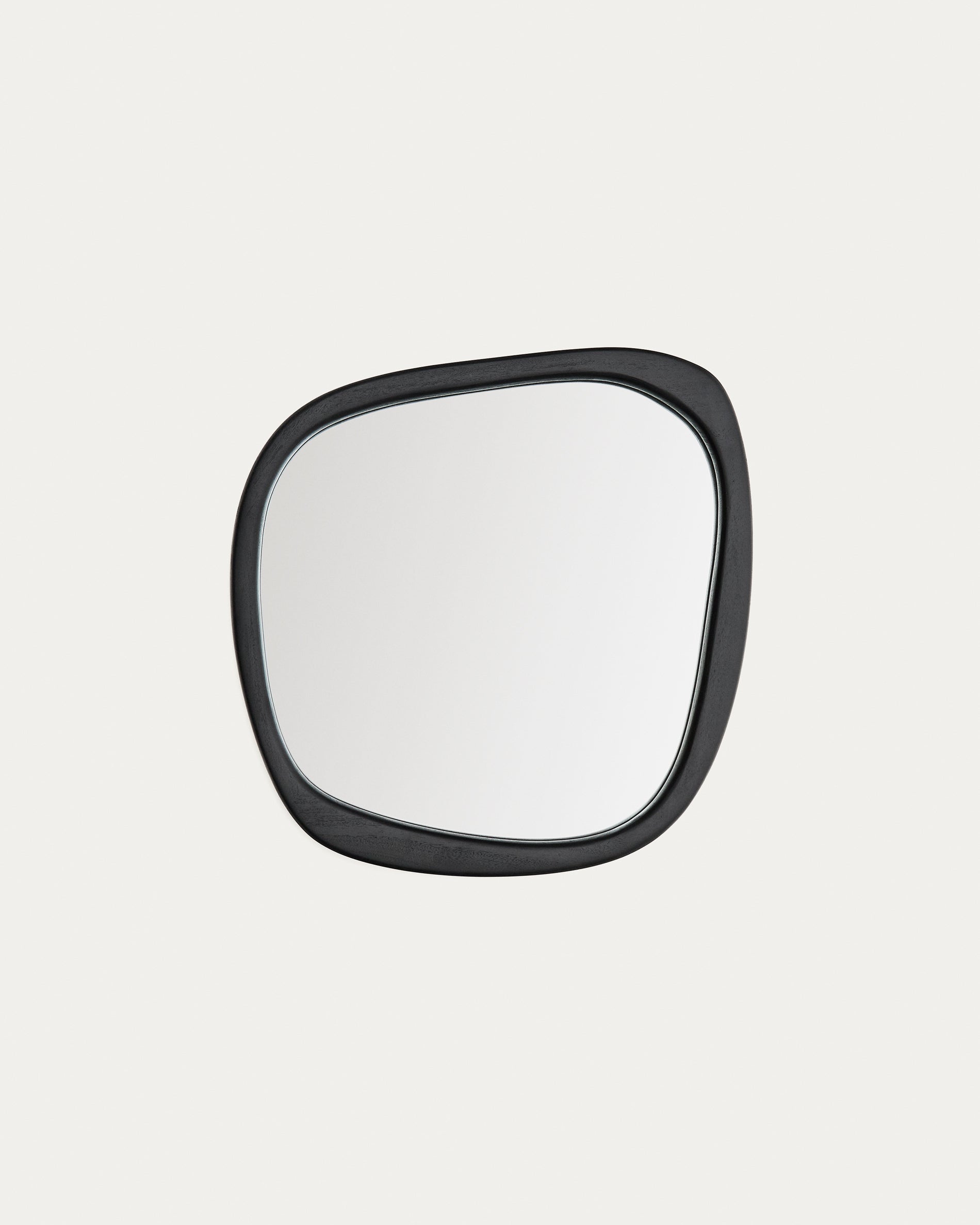 Alura black teak wood mirror 45,5 x 47 cm FSC 100% - Product View
