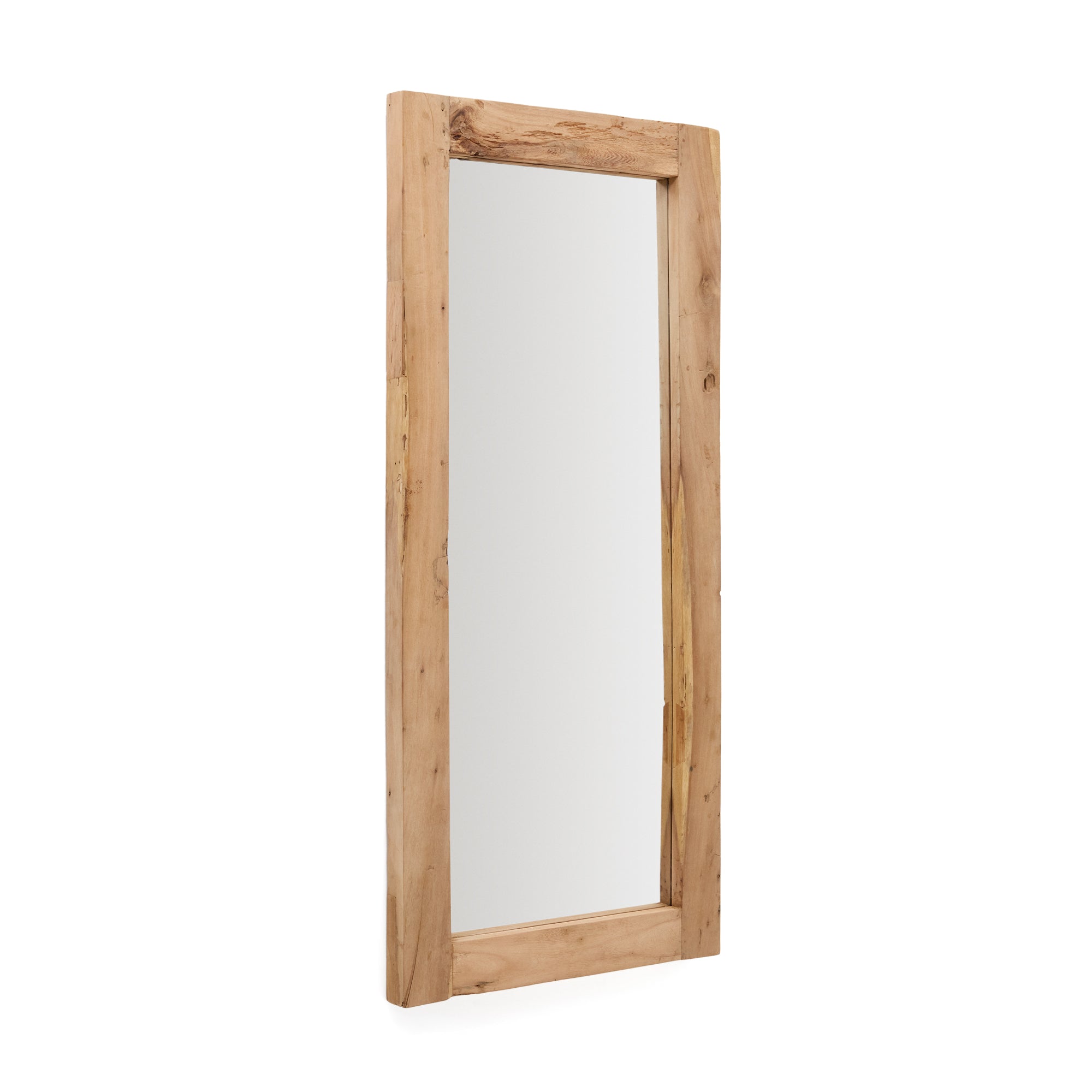 Maden wooden mirror with a natural finish 80 x 180 cm - Product Image