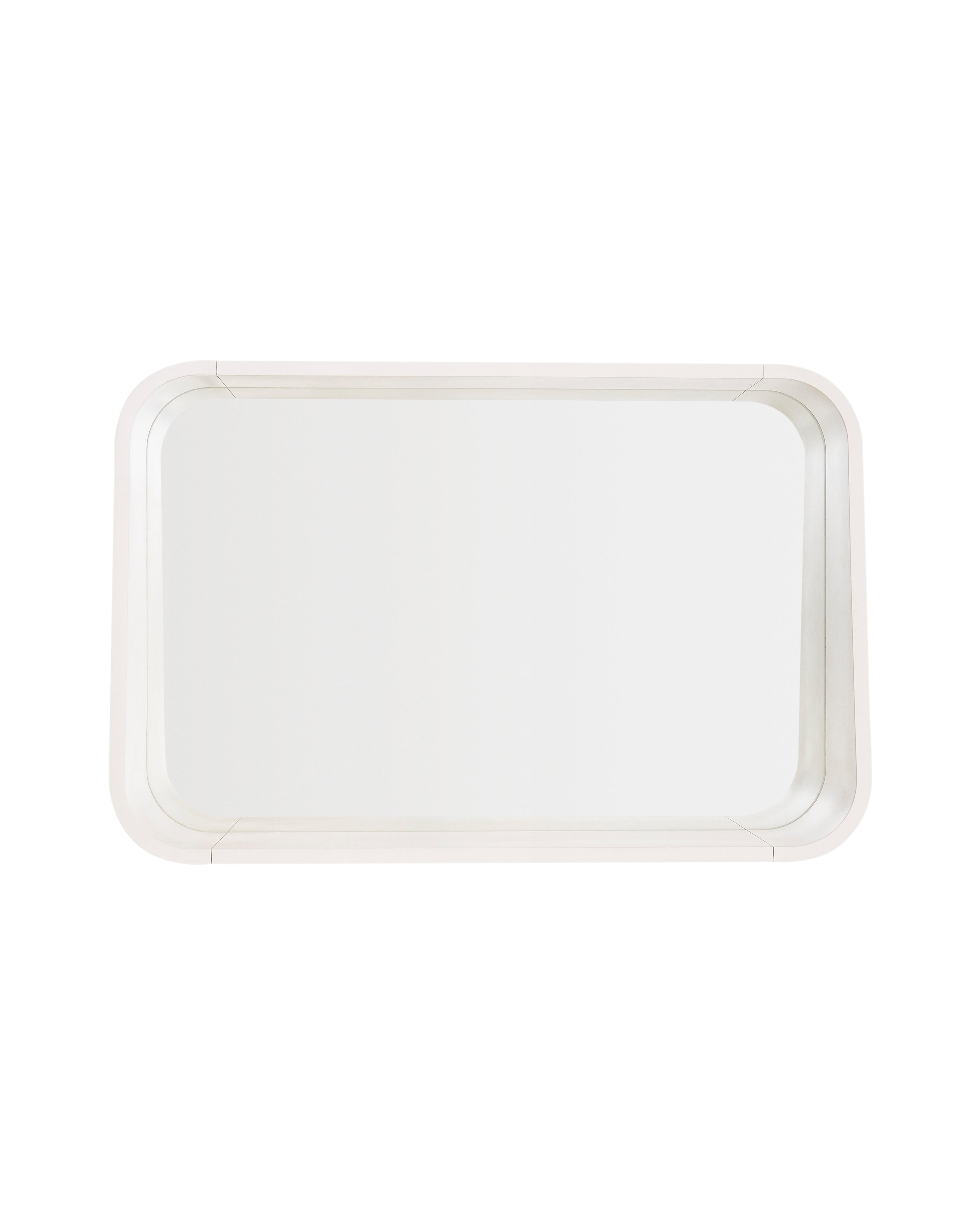 Salaya mirror in lacquered beige ash laminated plywood 90 x 60 cm - Product Image