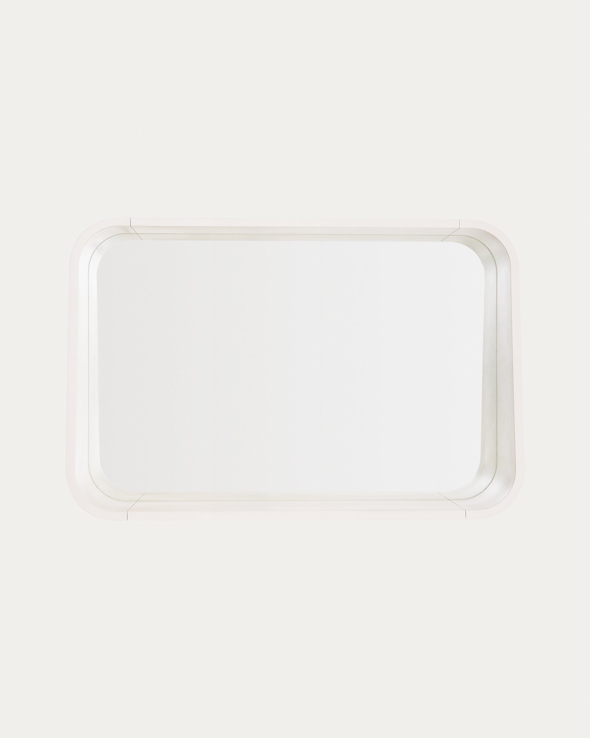 Salaya mirror in lacquered beige ash laminated plywood 90 x 60 cm - Product View
