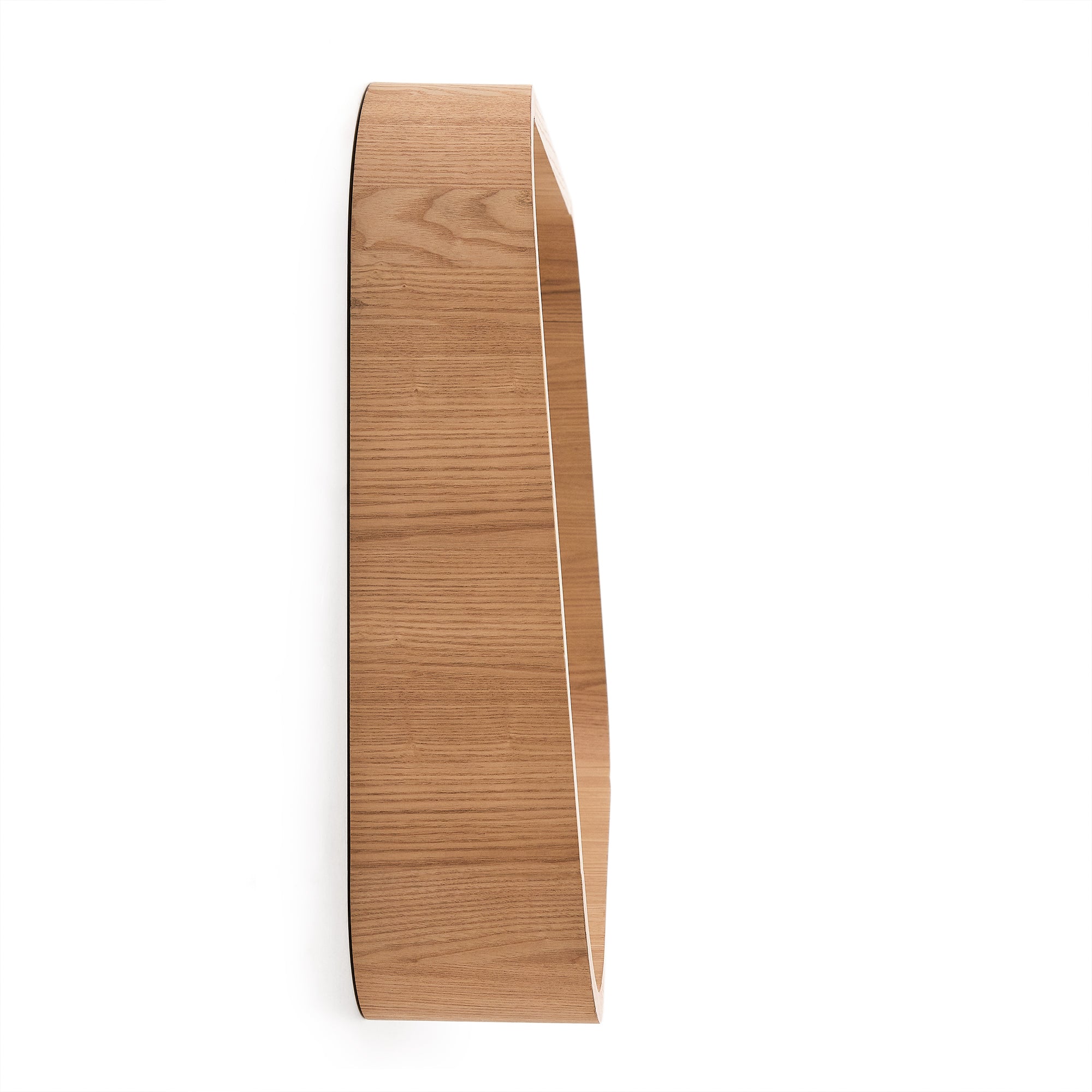 Salaya ash laminated plywood framed mirror in a natural finish, 90 x 60 cm - Product Image